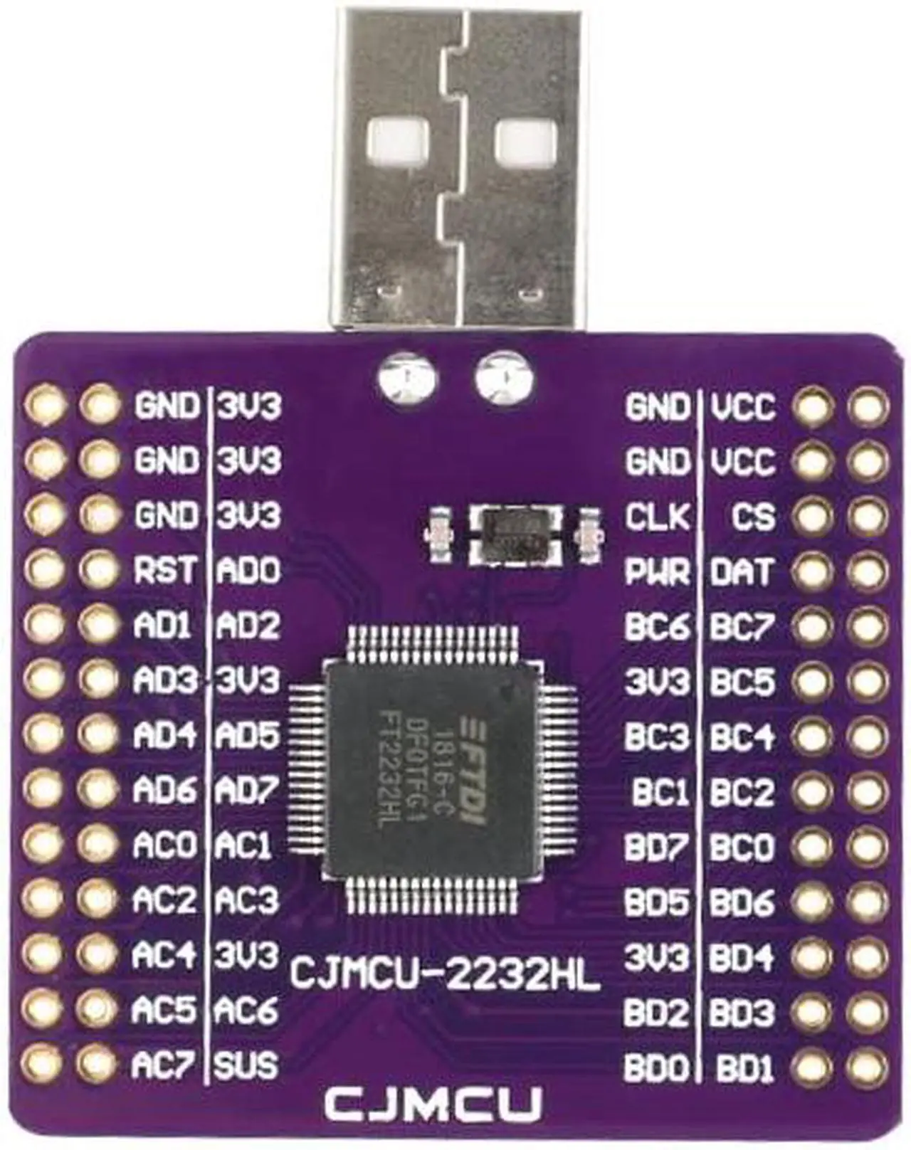 Alt view image 4 of 5 - JESSINIE FT2232HL Dual Channel UART Module USB to Serial Adapter USB to UART USB to FIFO SPI I2C JTAG RS232 RS422 RS485 Module Compatible with UHCI OHCI EHCI Host Controller Dual Channel Module