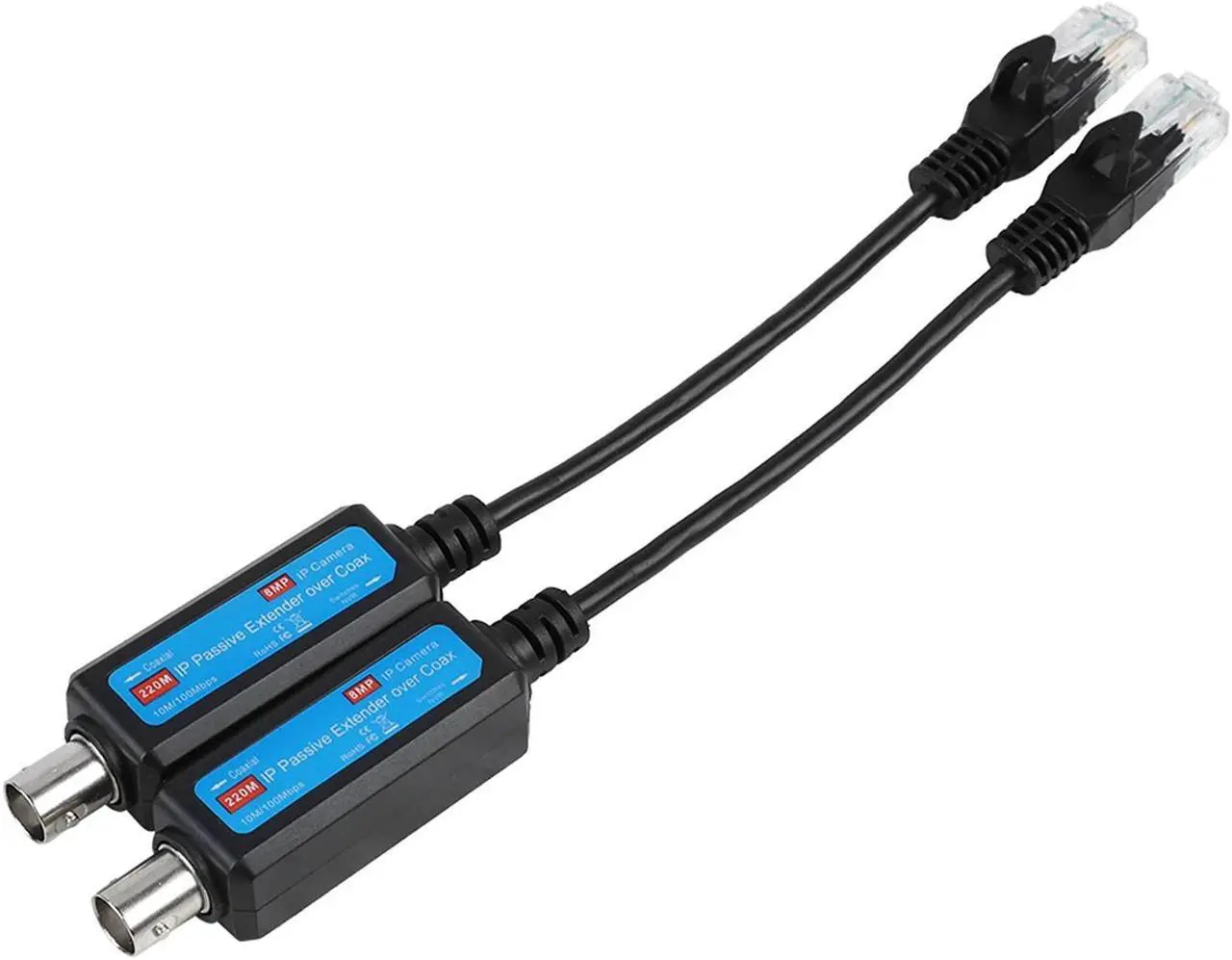 Alt view image 3 of 5 - JTLB Ethernet Over Coax Adapter Moca Adapter 17x9x3 1Pair 10 100Mbps 1Ch Passive Ip Coaxial Transmitter Receiver Extender for Ip Nvr Camera