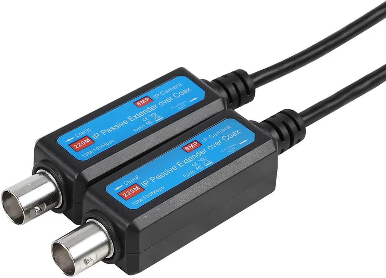 Alt view image 4 of 5 - JTLB Ethernet Over Coax Adapter Moca Adapter 17x9x3 1Pair 10 100Mbps 1Ch Passive Ip Coaxial Transmitter Receiver Extender for Ip Nvr Camera