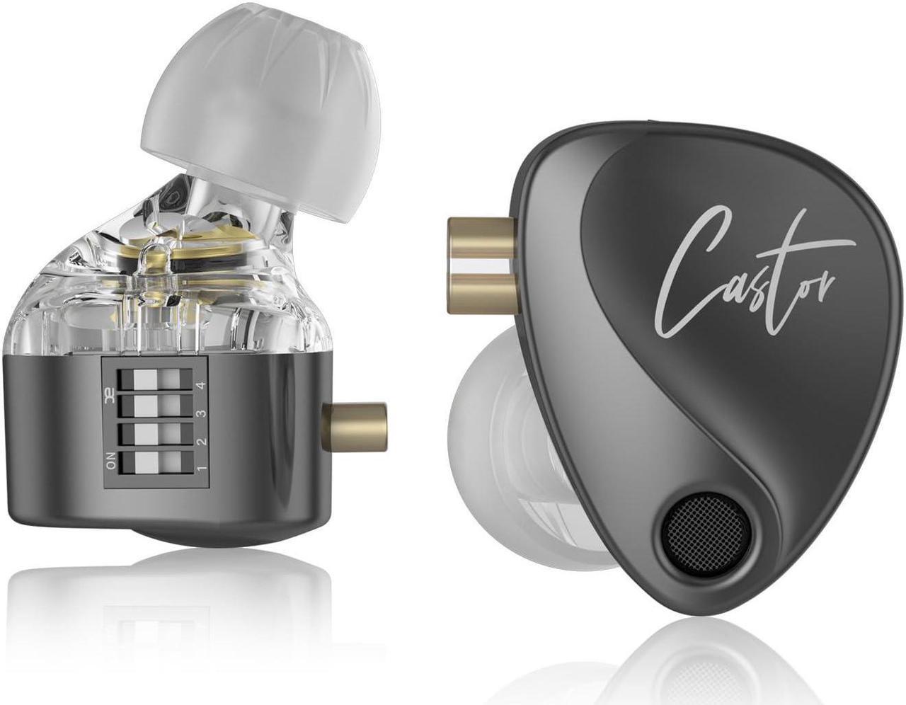 Main image of KZ Castor iem, kz in ear Monitor Earbuds with Dual Dynamic Drivers Musicians, Tunable in-ear Earphones Headphones with 2dd Drivers, Adjusting Switch, Noise-isolating, Silicone Eartips(Bass Version)