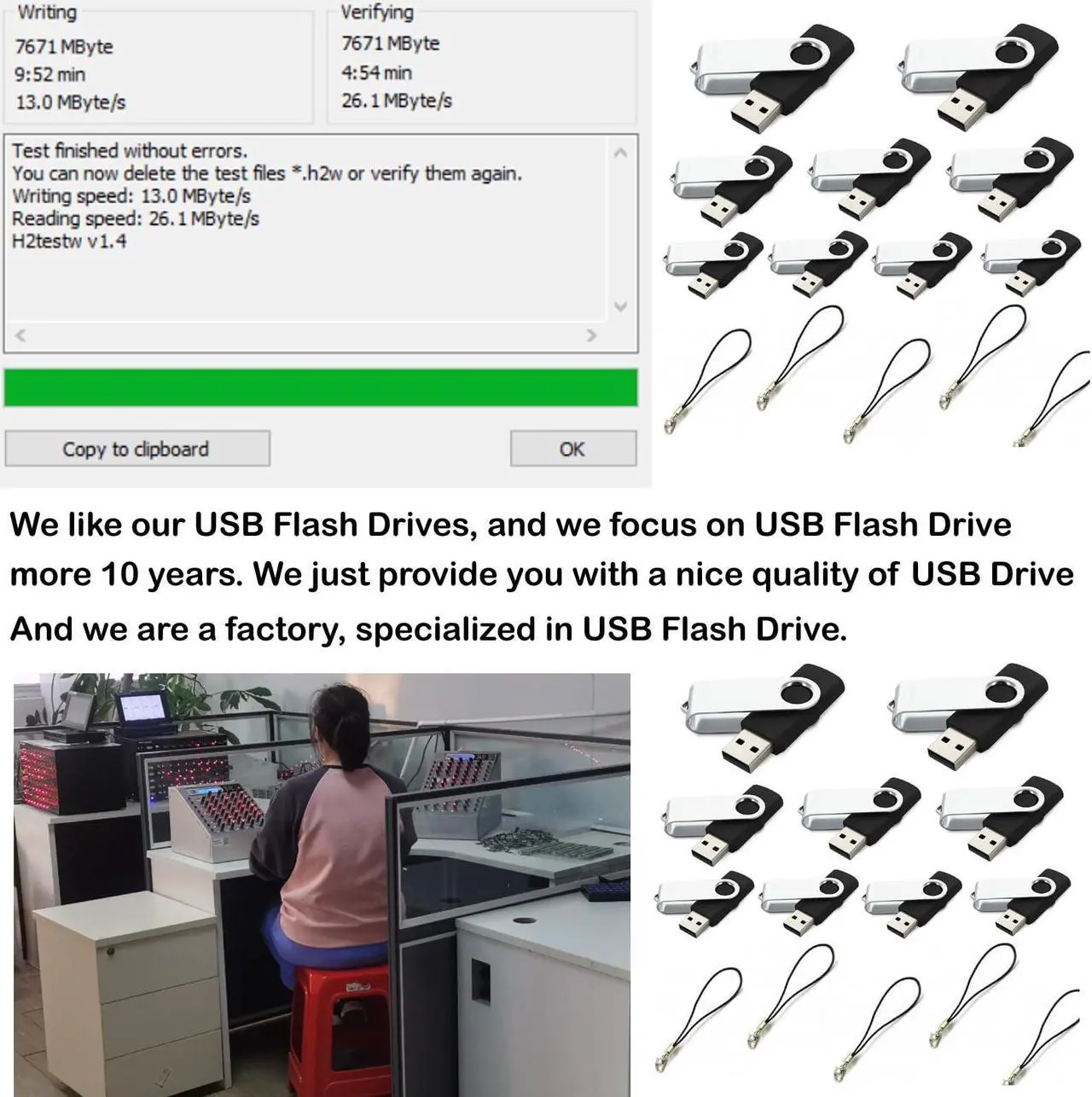 Alt view image 3 of 3 - 8GB Thumb Drive 100 Pack 8GB USB Flash Drive 100 Pack USB2.0 Flash Drive 8GB Bulk 100 Pack USB Flash Drives 8GB USB Drive USB Stick Mokaabb USB (Black, No Logo)