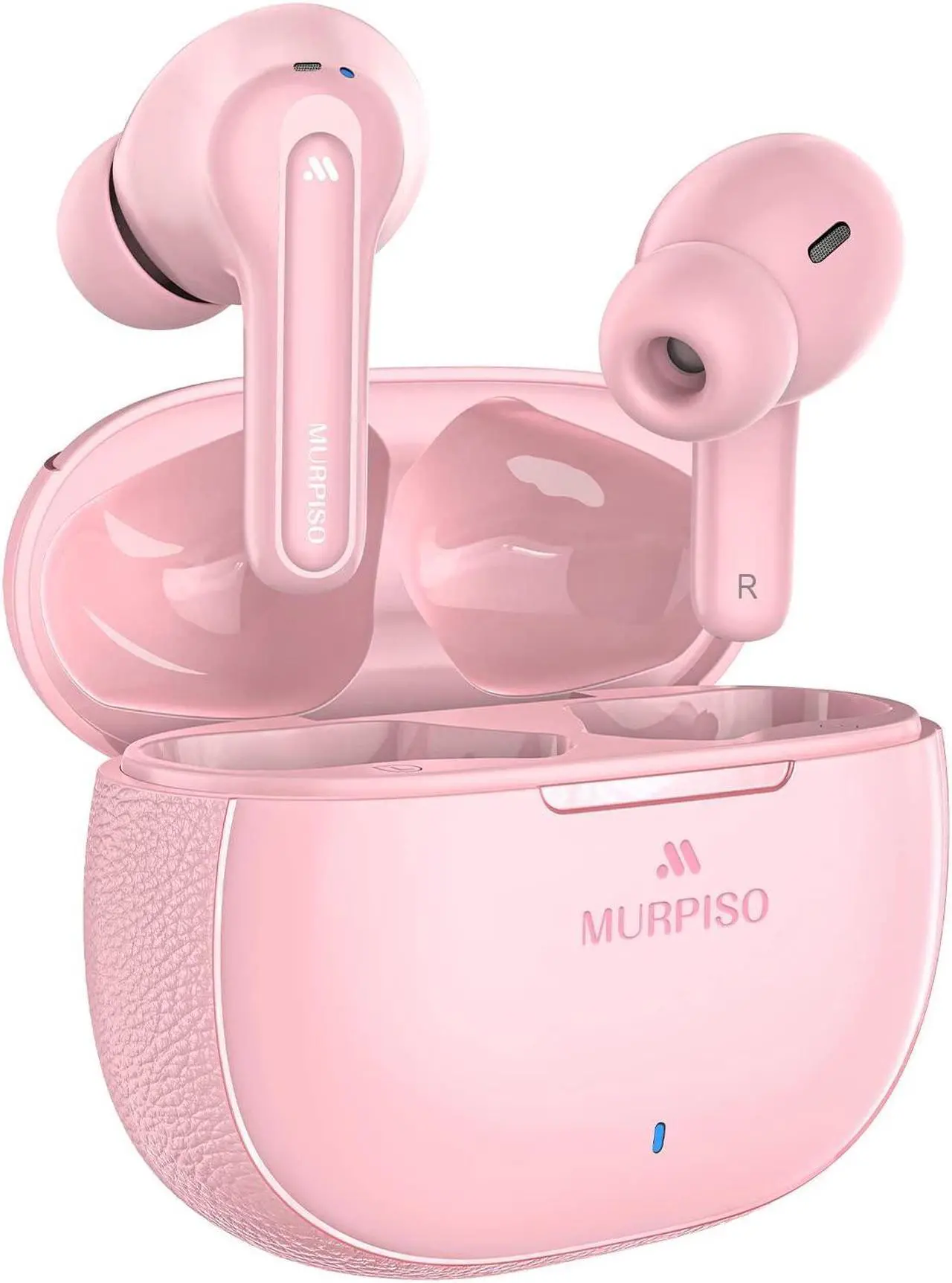 Main image of MURPISO Wireless Earbuds, Active Noise Cancelling Bluetooth5.2 Deep Bass Headphones with 4 Mics, 35 Hours Playtime, IPX6 Waterproof Earphones, in-Ear Bluetooth Earbuds for iPhone Android Pink