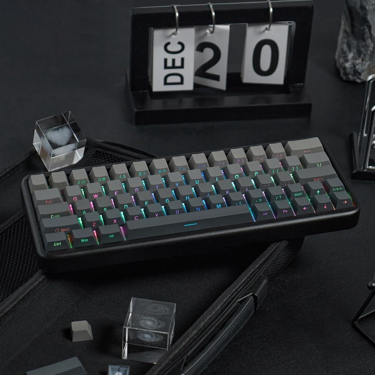 Alt view image 3 of 5 - Gradient Gray Side Print Keycaps, Shine Through PBT Doubleshot Keyboard Keycap, 136 Keys Cherry Profile Custom Keycaps Set for 60% 65% 75% 100% Cherry Gateron MX Switches Mechanical Keyboard