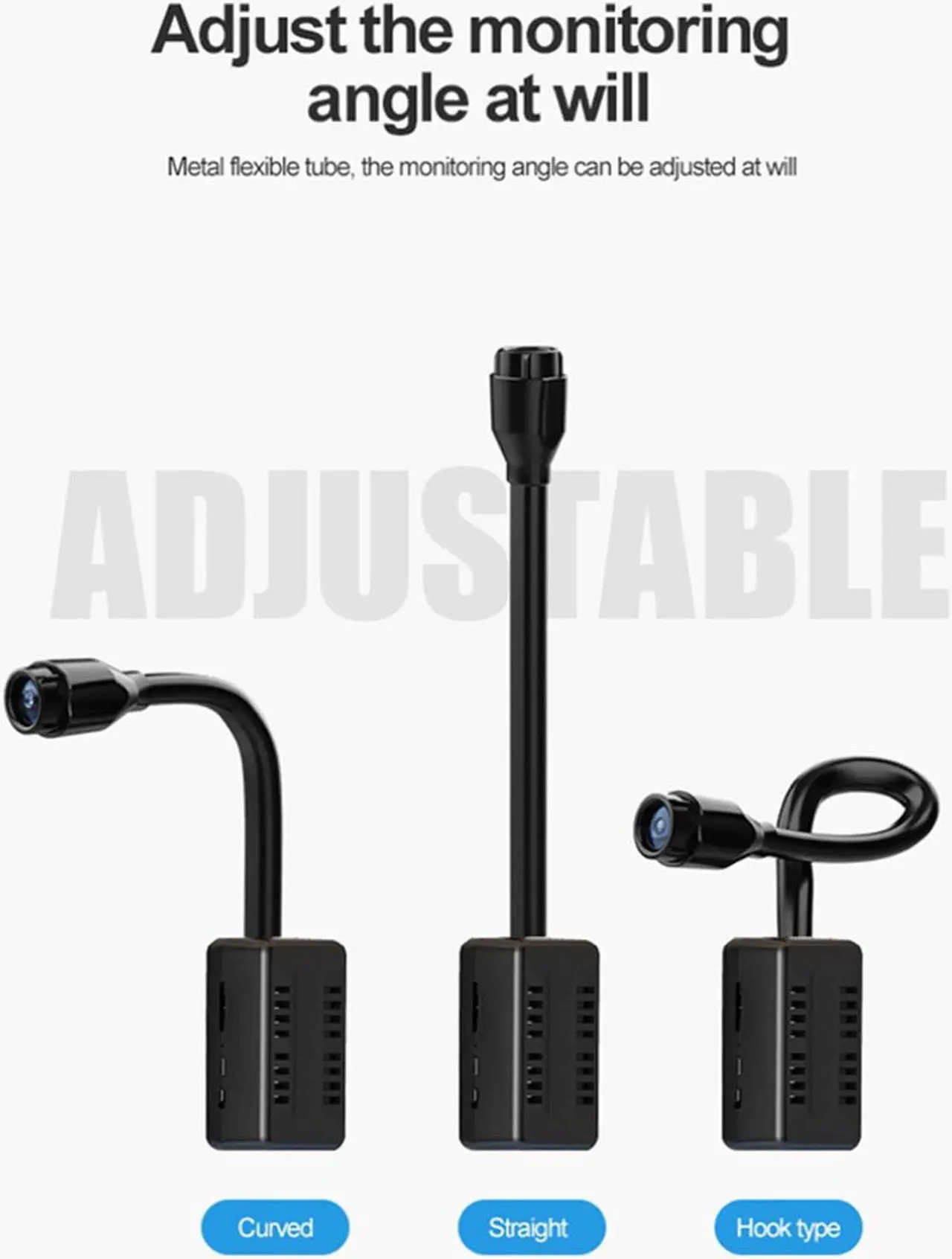 Alt view image 5 of 5 - Vbestlife Mini WiFi Camera with Snake Lens, Security Wireless Camera for Indoor Outdoor HD 1080P Video Recorder, Al Motion Monitoring, Smart Encoding, 10m Hotspot Distance, Video Playback