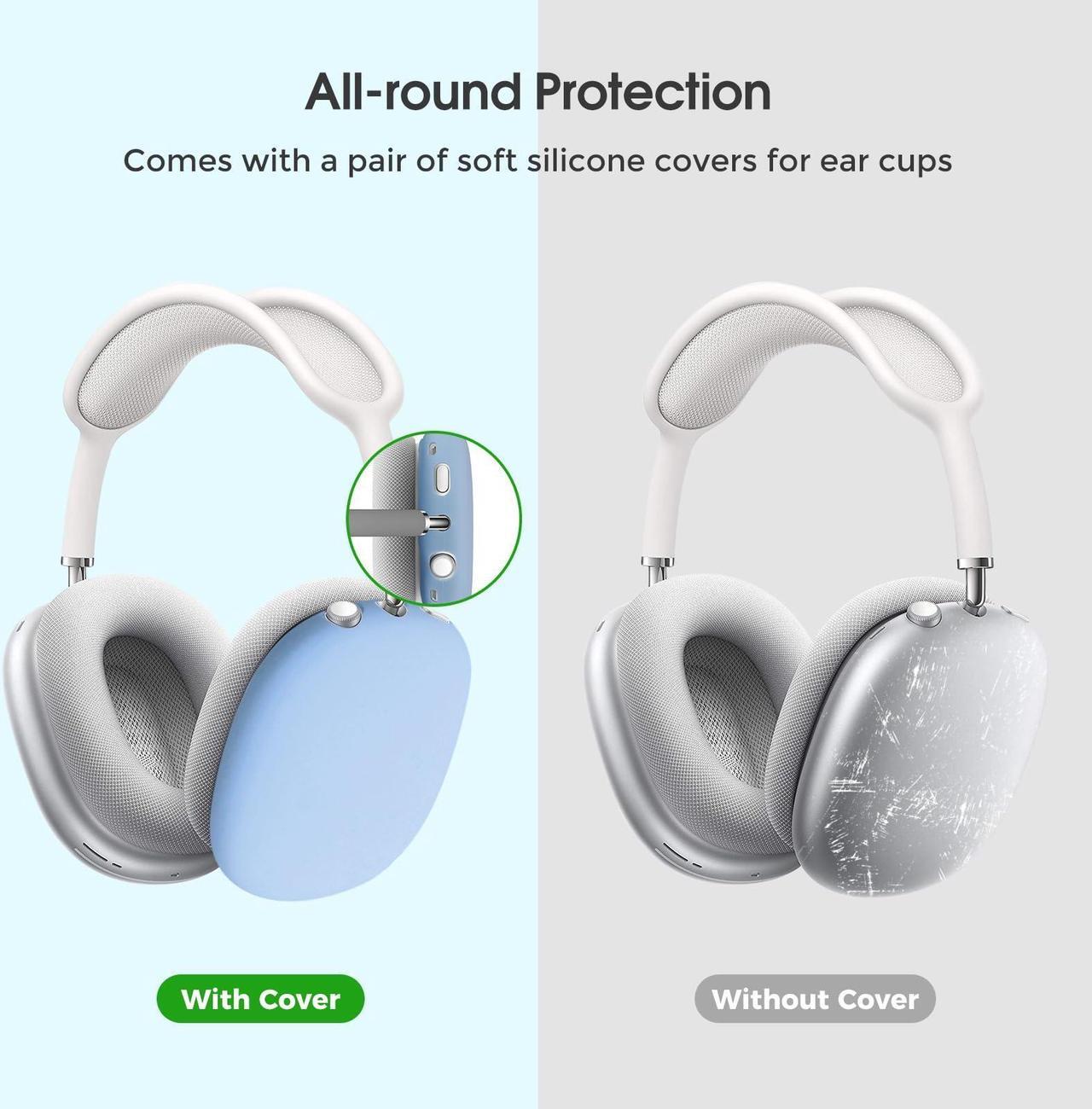 Alt view image 2 of 5 - ProCase Hard Case for New AirPods Max, Travel Carrying Headphone Case with Silicone Earpad Cover & Mesh Pocket, AirPods Max Protective Portable Storage Bag -Navy
