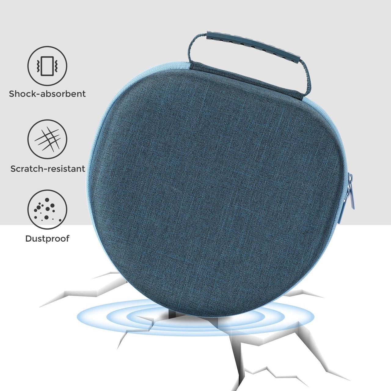 Alt view image 5 of 5 - ProCase Hard Case for New AirPods Max, Travel Carrying Headphone Case with Silicone Earpad Cover & Mesh Pocket, AirPods Max Protective Portable Storage Bag -Navy
