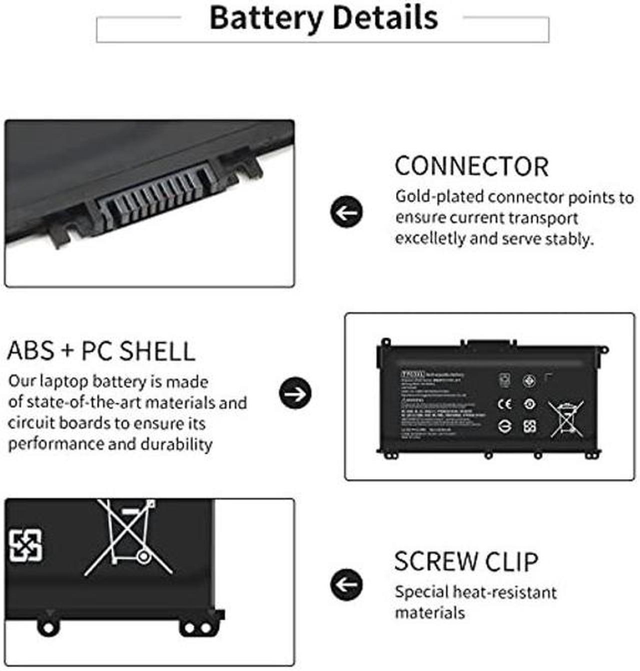 Alt view image 3 of 5 - HT03XL 920070-855 Laptop Battery for HP Pavilion 15-CC023CL 15-CC050WM 17-AR050WM 17-AR007CA 15-CC 15-CD 15-cc060wm 15-cd040wm 920046-121 920046-421 920046-541 HSTNN-LB7X HSTNN-IB7Y