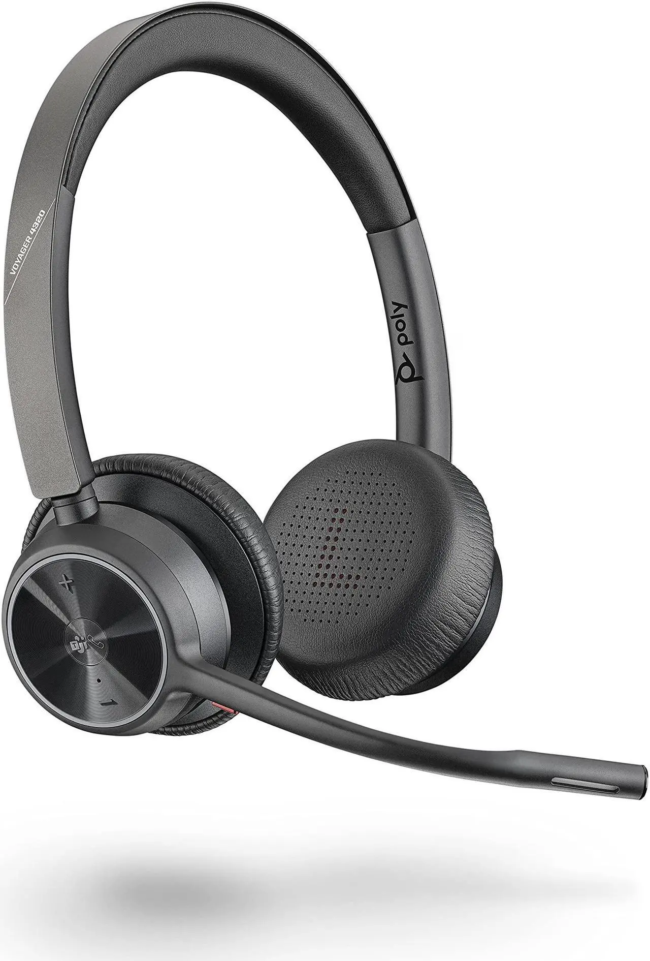 Main image of Poly - Voyager 4320 UC Wireless Headset (Plantronics) - Headphones with Boom Mic - Connect to PC/Mac via USB-A Bluetooth Adapter, Cell Phone via Bluetooth - Works with Teams (Certified), Zoom & More