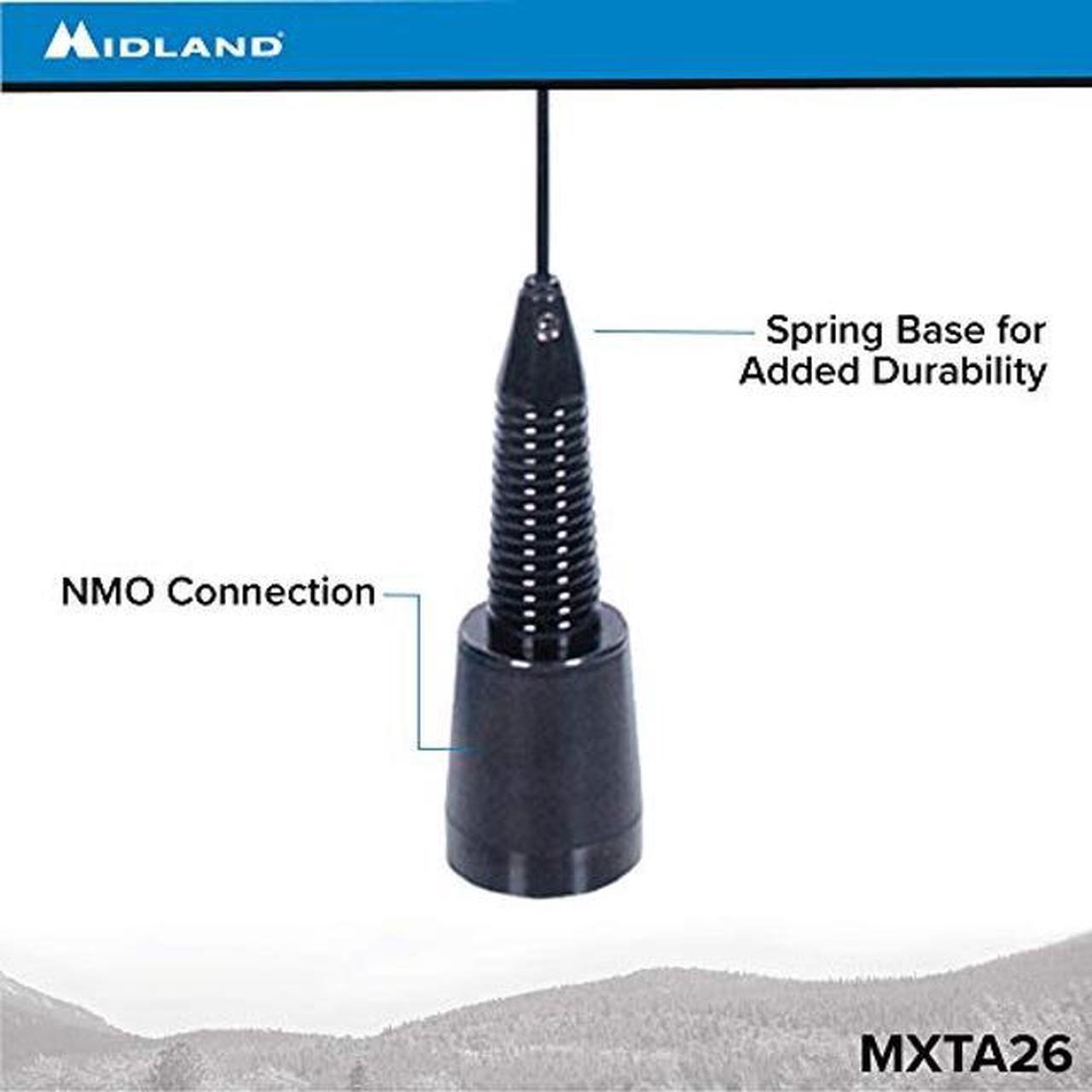 Alt view image 3 of 5 - Midland - MXTA26 MicroMobile(r) 6DB Gain Whip Antenna - Quadruple Signal Output - 32" Antenna