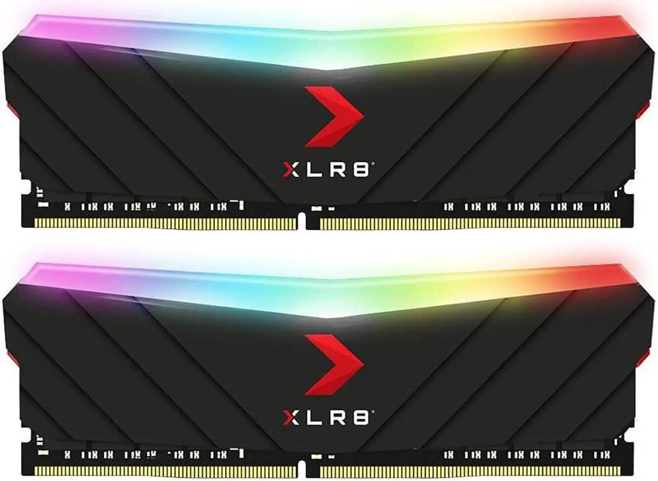 Main image of PNY XLR8 Gaming 16GB (2x8GB) DDR4 DRAM 3200MHz (PC4-25600) CL16 1.35V RGB Dual Channel Desktop (DIMM) Memory - MD16GK2D4320016XRGB