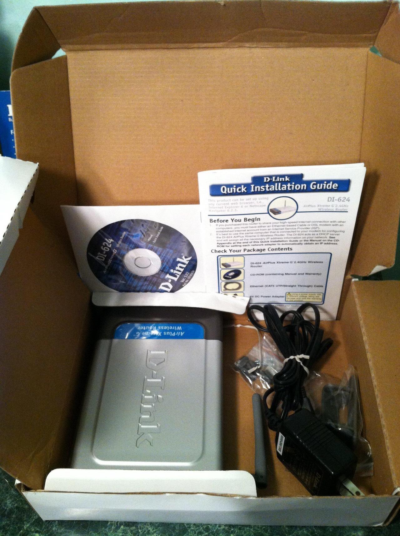 Alt view image 2 of 3 - D-Link DI-624 Wireless Cable/DSL Router, 4-Port Switch, 802.11g, 108Mbps