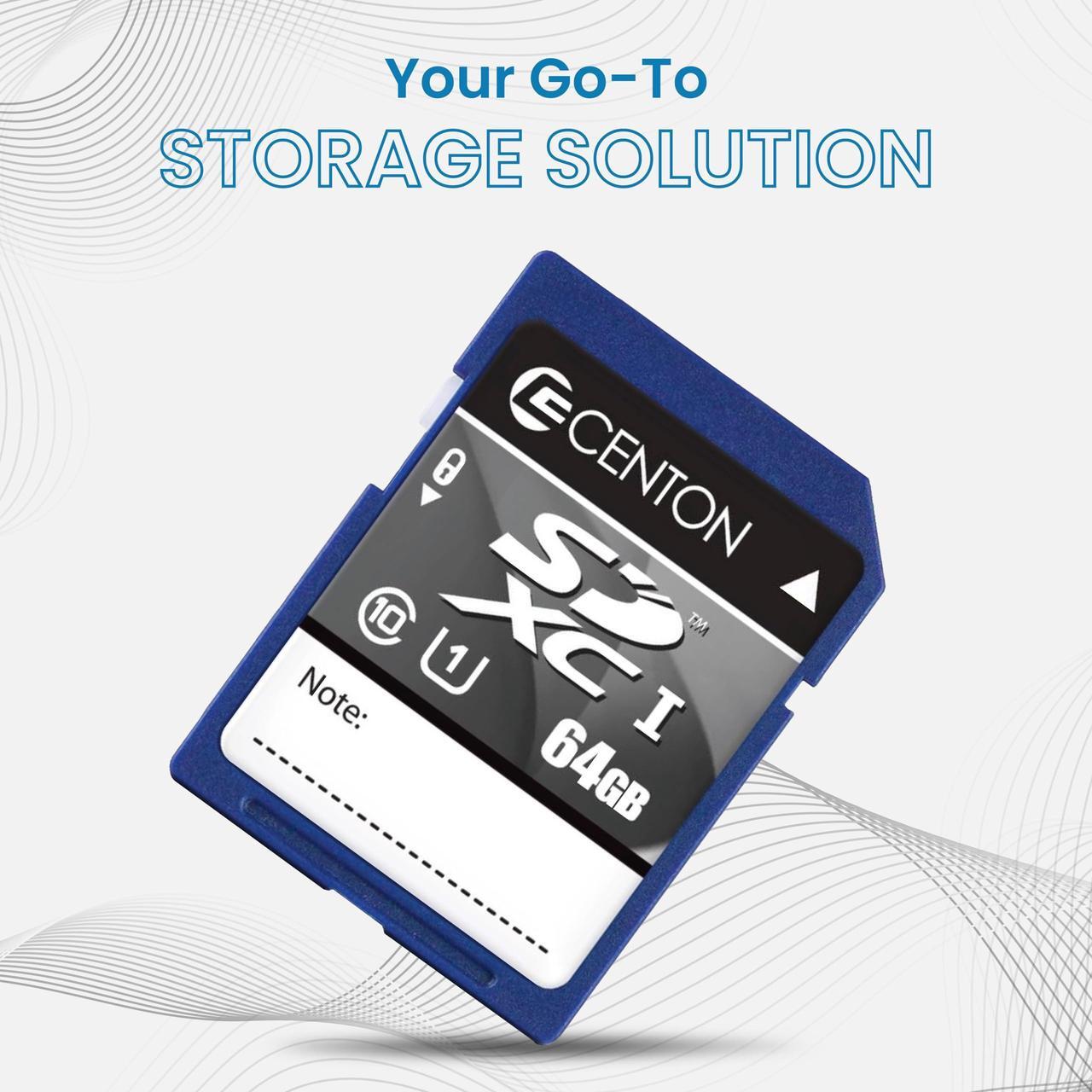 Alt view image 2 of 5 - Centon Electronics MP Essential SDXC Card, Ultimate Memory Card for Phones, Tablets, Cameras, and More, UHS1, 64GB, 5 Bulk Pack