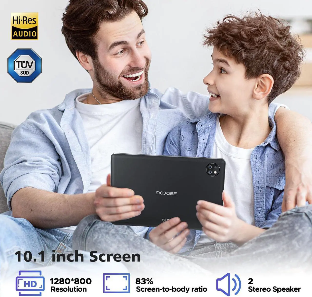 Alt view image 2 of 5 - DOOGEE T10W Android 14 Tablet,8000mAh Battery 10 inch Tablet,128GB/1TB TF,Quad Core Android Tablet,Dual Camera,2.4G/5G WiFi,High-Res Speaker Android Tablet with Keyboard and Mouse