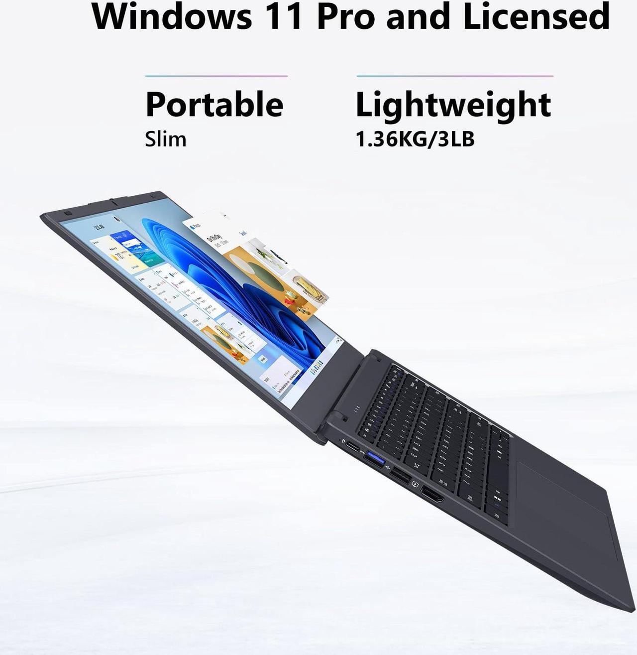 Alt view image 3 of 5 - Coolby Laptop Computer, 14.1 inch Windows 11 Laptop with HD Display, 8GB RAM/128GB SSD, Intel N5095 Quad Core Notebook PC, Support 2.4G/5G Hz WiFi, BT,