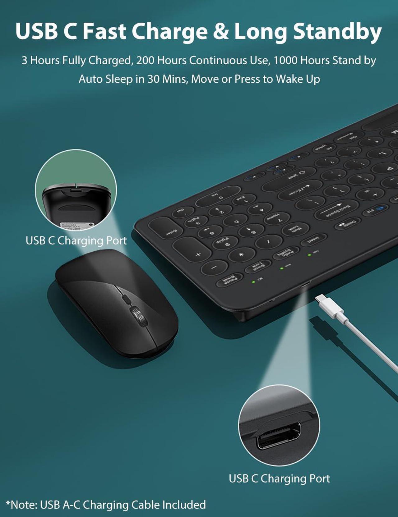 Alt view image 3 of 5 - LINKEET Wireless Keyboard and Mouse Integrated Stand & Wired Mechanical Numpad Rainbow Backlit 33-Key NKRO