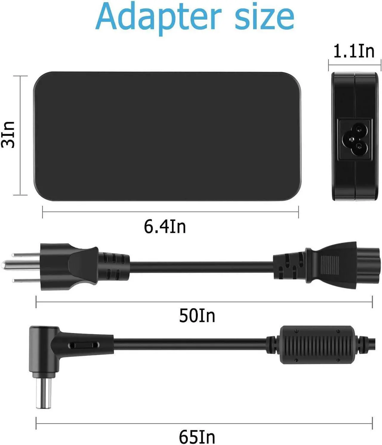Alt view image 5 of 5 - 230W AC Compatible with Asus ROG Zephyrus S GX531GW GX701GX GX701GW GX701GV GX501V GX502GW GX701 ROG Strix G15 G512LW G512LI G512LU G512LV G512LWS G513RC G513RM ADP-230GB B A17-180P1A