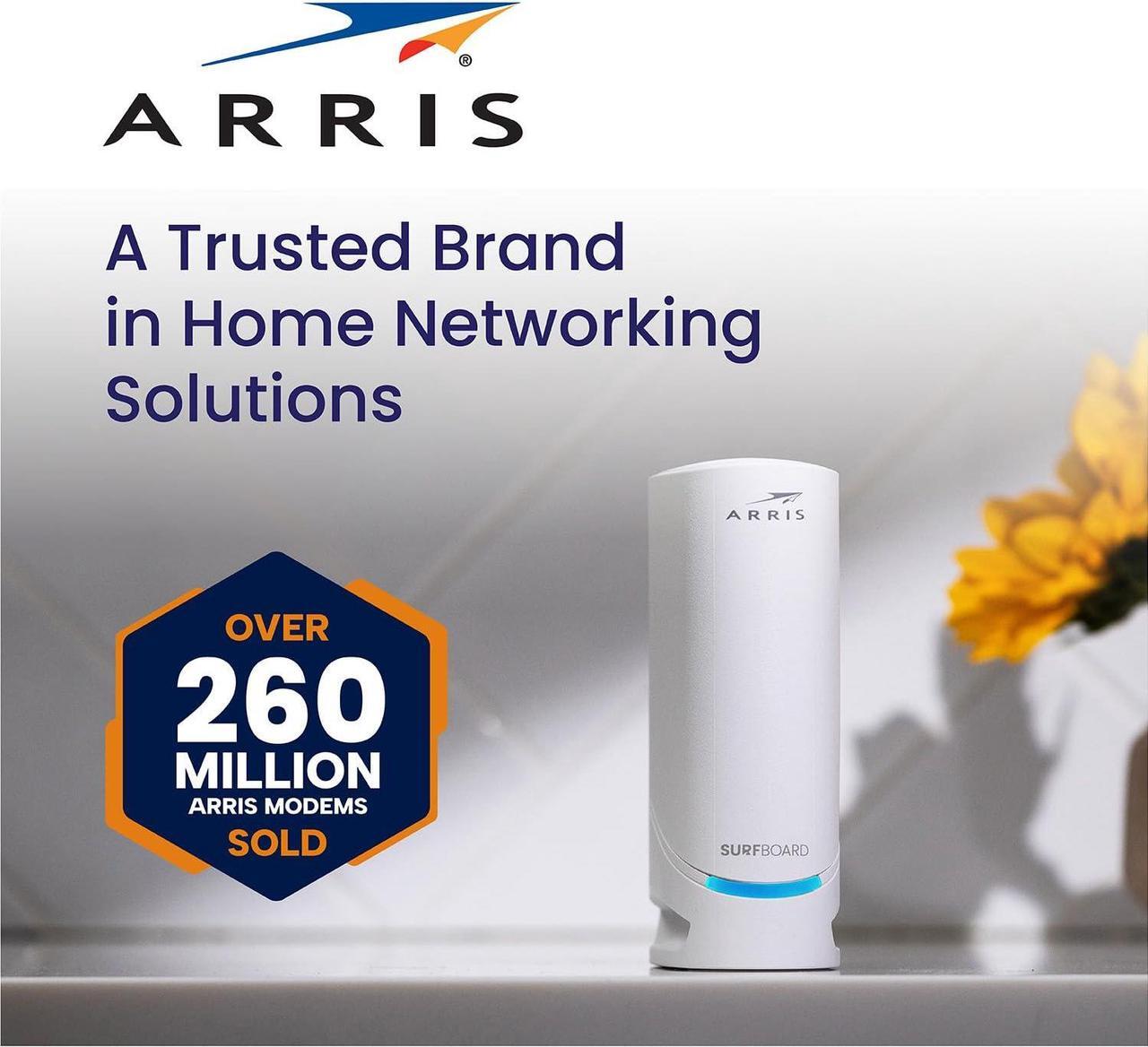 Alt view image 4 of 5 - ARRIS Surfboard S34 DOCSIS 3.1 Multi-Gigabit Cable Modem | Approved for Comcast Xfinity, Cox, Spectrum & More | 2.5 Gbps Max Internet Speeds | Next-Generation Upload Speed Optimized| 2 Year Warranty
