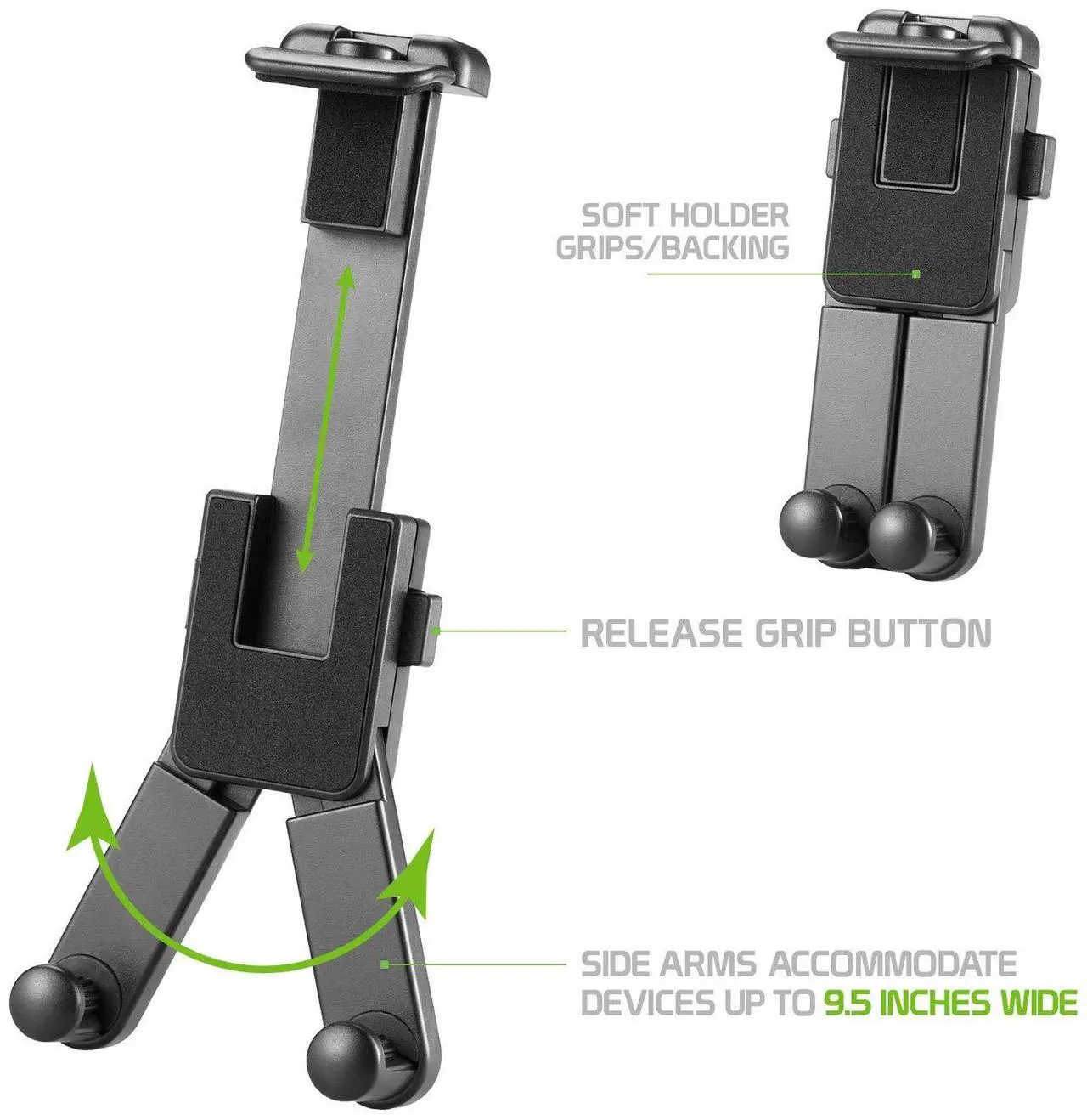 Alt view image 3 of 5 - Cellet Tablet Mount with a Cup Holder Base Compatible for Apple iPad Pro 12.9, 11, 10.5, 9.7, Air, Mini, Samsung Galaxy Tab S8 S7 S6 S5 A/E  Kind Fire HD 10 8 Surface Go (Tablet Goose Neck)