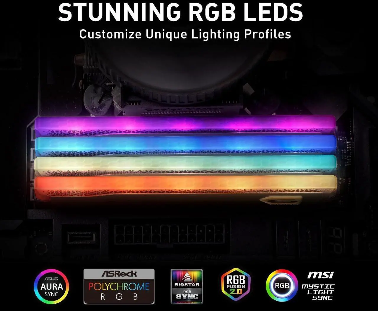 Alt view image 5 of 5 - GeIL Orion RGB DDR4 RAM, 32GB (16GBx2) 3600MHz 1.35V XMP2.0, Intel/AMD Compatible, Long DIMM High Speed Desktop Memory, Hardcore Immersive Gaming/Multimedia Content Creation/Quality Live Streaming