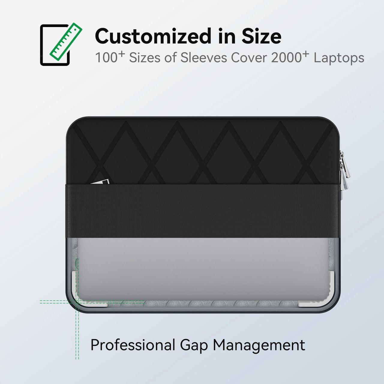 Alt view image 5 of 5 - Smatree 13 inch Anti-Shock Laptop Sleeve Protective Cover Tailored for Microsoft Surface Pro 2024/Surface Pro Business Copilot+PC, for Surface Pro 11/10/9/8, 13 inch Surface Tablet Case, Black (E311)