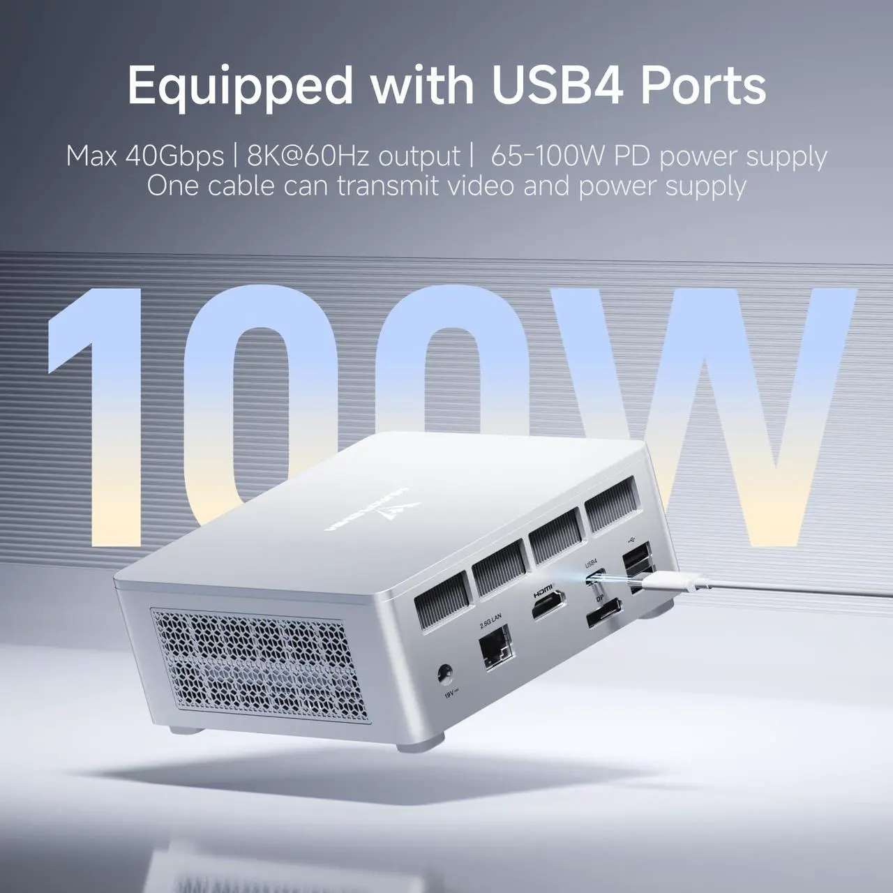 Alt view image 4 of 5 - MINISFORUM UM870 Slim Mini PC,AMD Ryzen 7 8745H Processor Mini Computer(8C/16T, Up to 5.0GHz), 32GB DDR5 RAM & 1TB PCIe 4.0 SSD, Support 8K@60Hz HDMI 2.1/USB4 Output, WIFI6E/BT5.3/Auto Power On