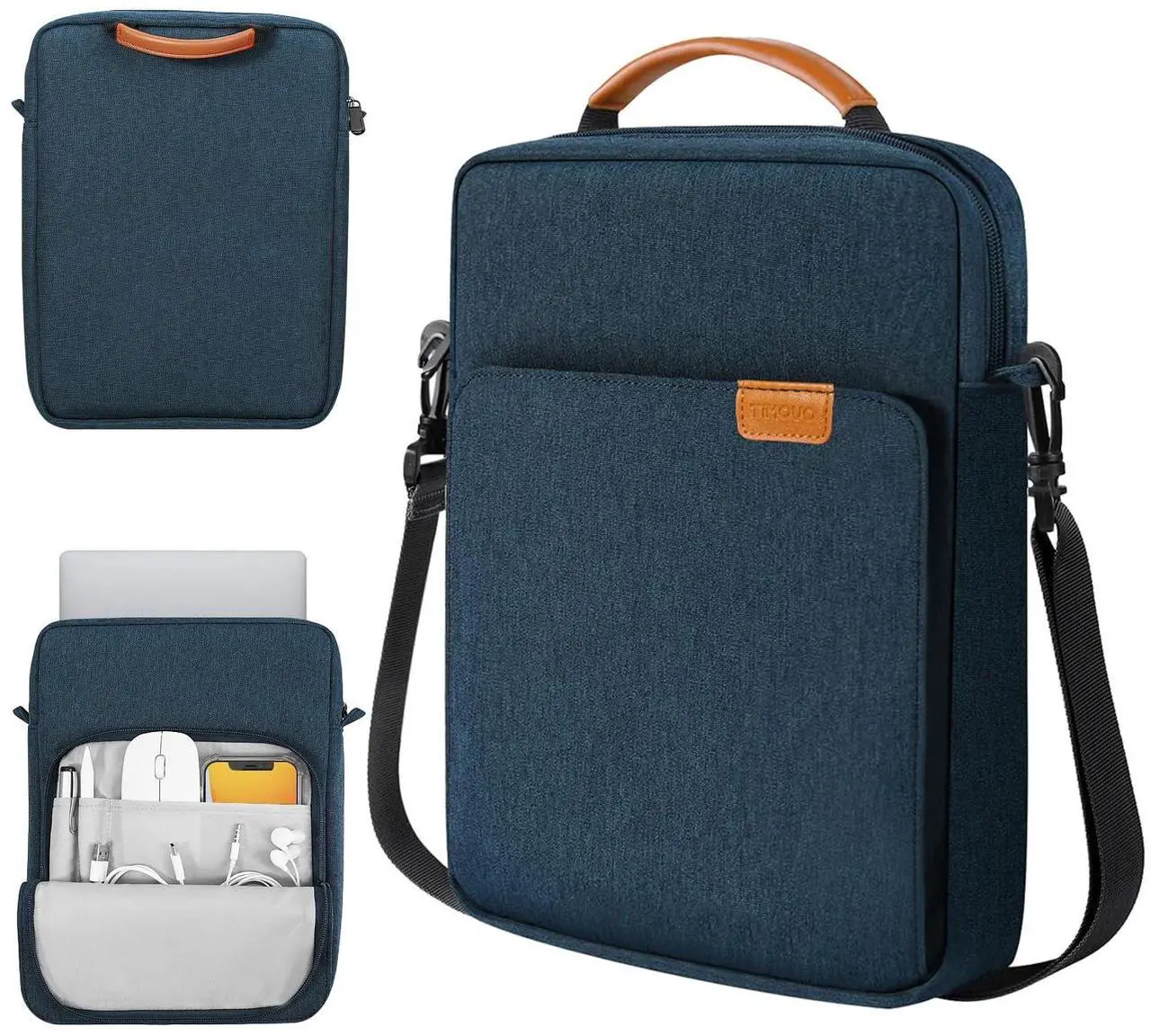 Main image of TiMOVO 13.3 Inch Laptop Sleeve Case for MacBook Air 2022-2018, MacBook Pro M2 14"/13" M2/M1 Pro/M1 Max 14.2 2023-2021, Surface Pro 9/8, Galaxy Tab S9+/S8+ 12.4", Laptop Carrying Bag with Handle,Indigo