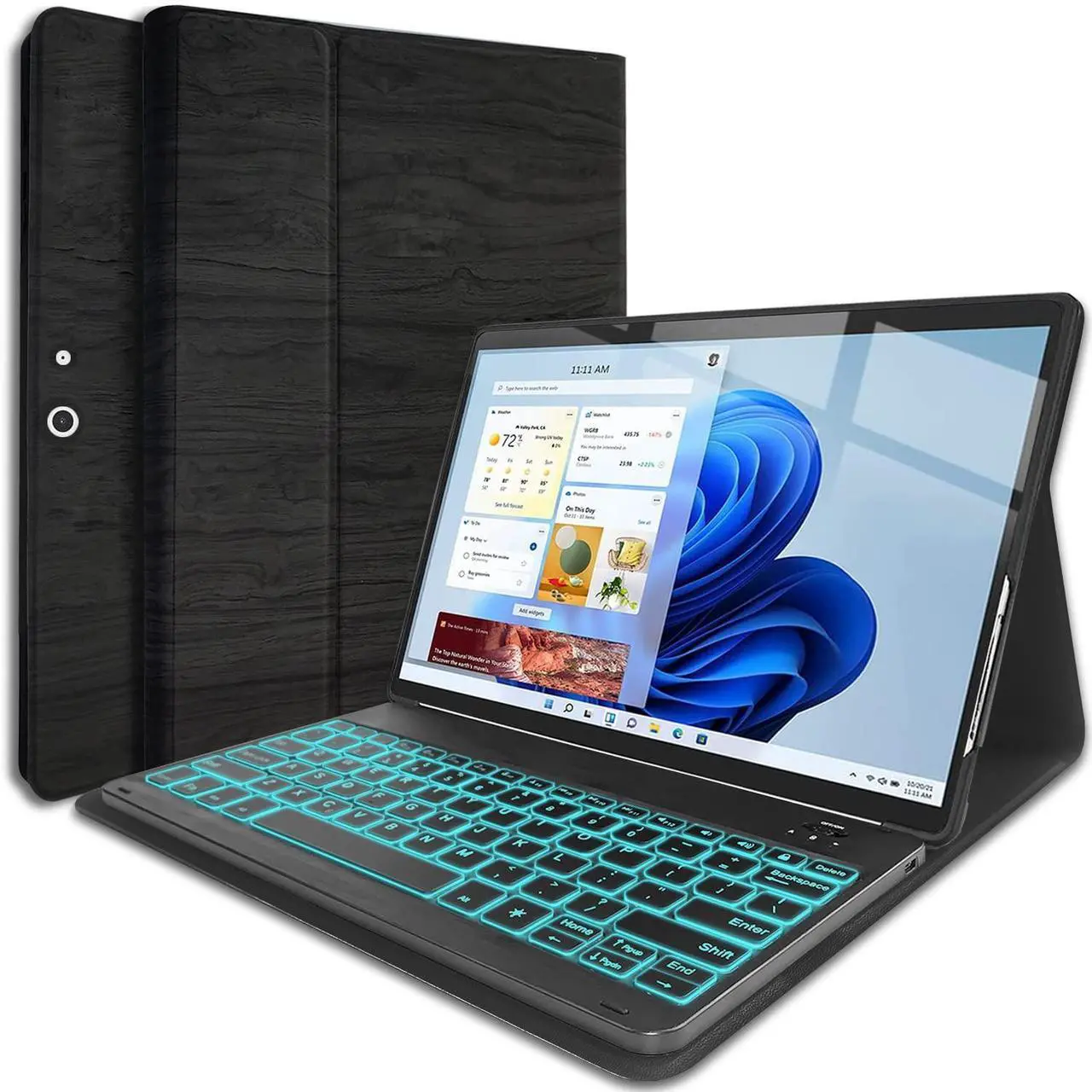 Main image of Wineecy Backlit Keyboard Case for Microsoft Surface Pro 8 (2021 Release), 7 Colors Backlight Magnetic Detachable Wireless Keyboard with Premium PU Cover Case for Surface Pro 8 13" 2021 Tablet