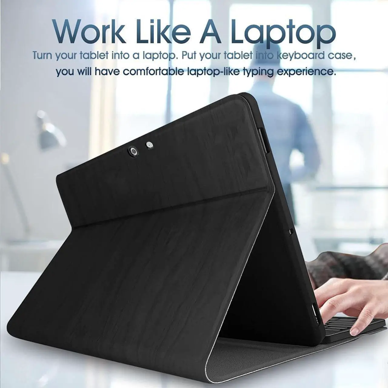 Alt view image 5 of 5 - Wineecy Backlit Keyboard Case for Microsoft Surface Pro 8 (2021 Release), 7 Colors Backlight Magnetic Detachable Wireless Keyboard with Premium PU Cover Case for Surface Pro 8 13" 2021 Tablet