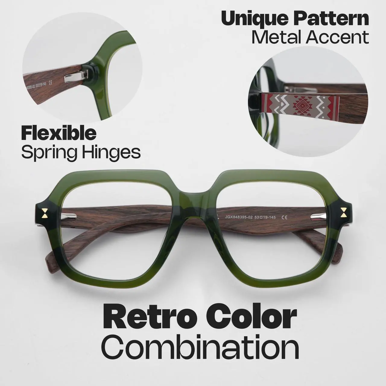 Alt view image 5 of 5 - Zeelool Blue Light Blocking Glasses for Women Men, Fashion Glasses Computer Eyeglasses Eyewear Anti UV, Eyestrain and Glare with Non-prescription Clear Lenses ZJGX848395-02B