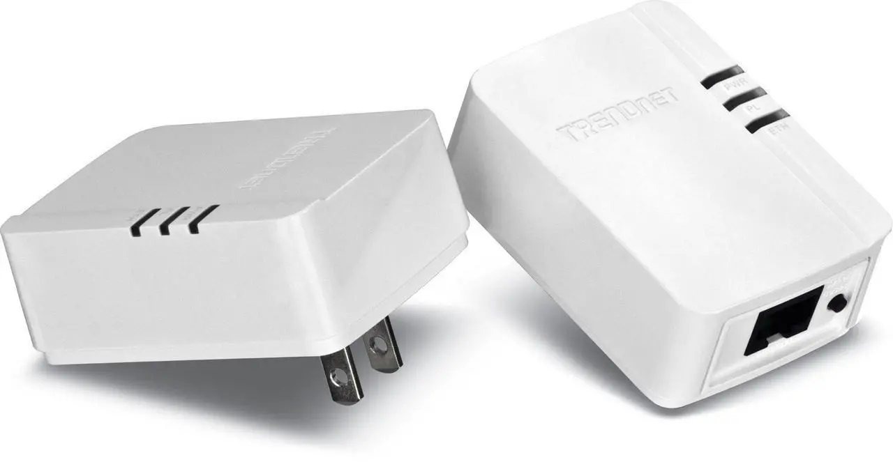 Main image of TRENDnet Powerline AV200 Mini Network Adapter Starter Kit, up to 200 Mbps over existing electrical lines, TPL-308E2K