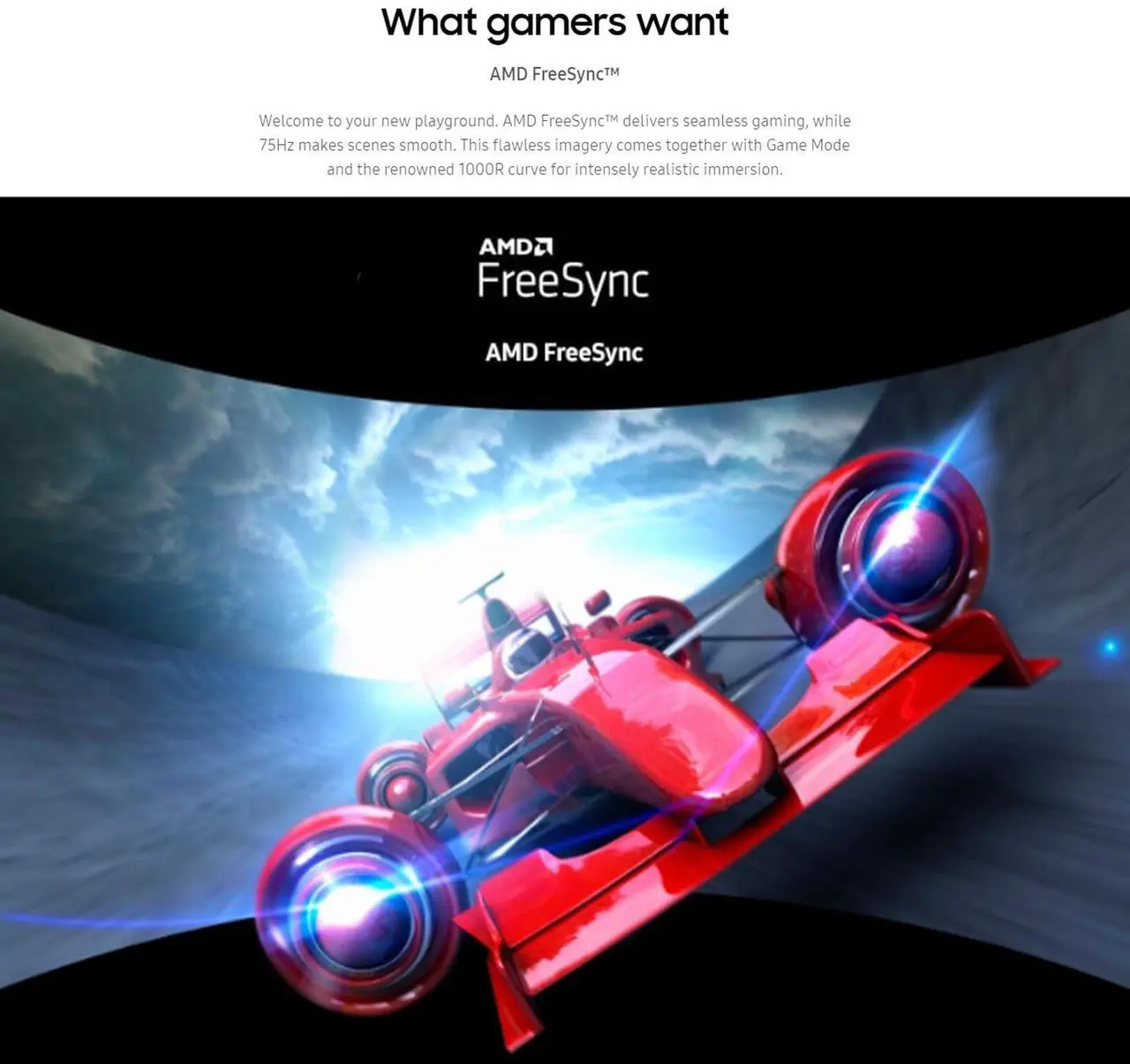 Alt view image 2 of 5 - SAMSUNG 27" Curved White Computer Monitor for Business, AMD FreeSync 4ms Response Time FHD 60Hz Refresh Rate, Slim Bezel Anti-Glare 3000:1 Contrast Ratio, VGA D-Sub DisplayPort, HDMI Cable