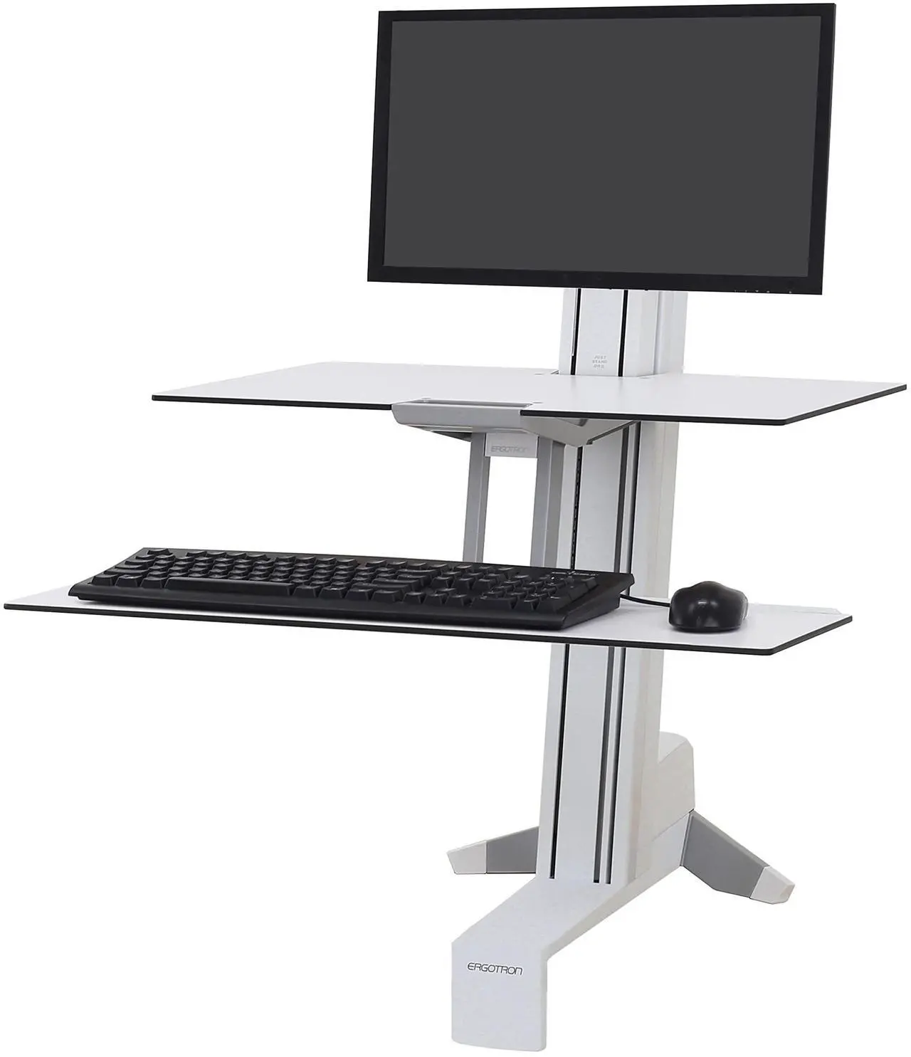Main image of Ergotron - WorkFit-S LD Single Monitor Standing Desk Converter, Sit-Stand Workstation for Tabletops - 6 to 16 lbs, White
