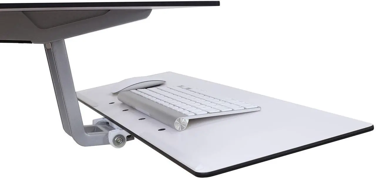 Alt view image 3 of 5 - Ergotron - WorkFit-S LD Single Monitor Standing Desk Converter, Sit-Stand Workstation for Tabletops - 6 to 16 lbs, White