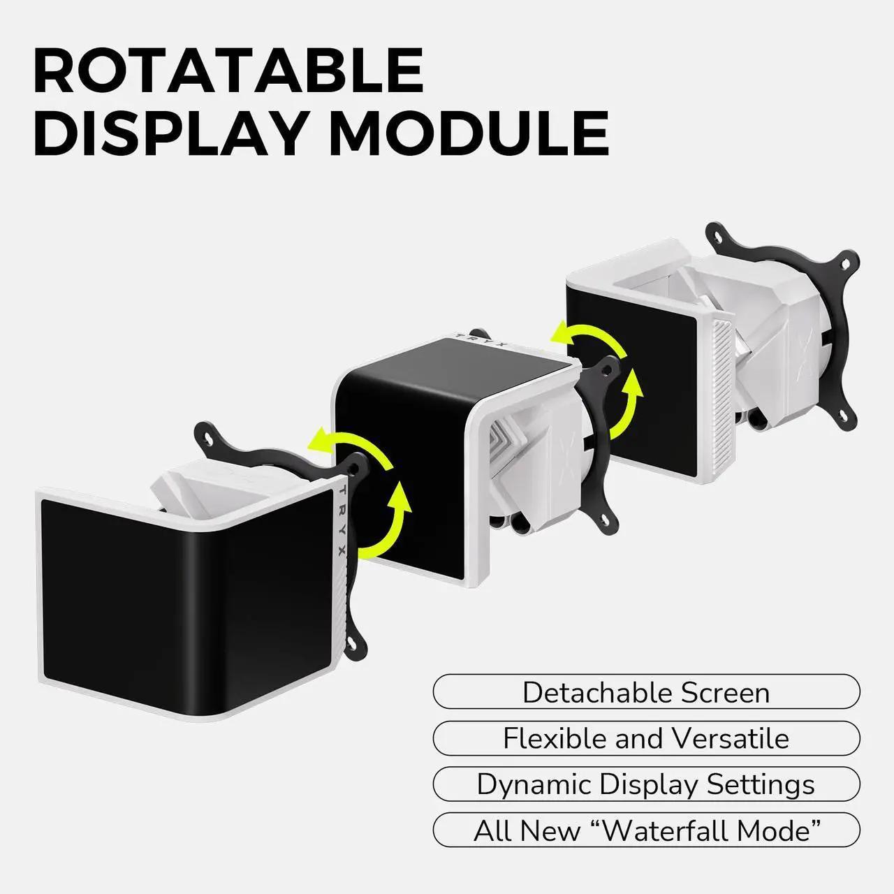 Alt view image 3 of 5 - TRYX Panorama SE 360 ARGB White 360mm AIO Rotatable 6.5'' AMOLED Curved Screen 3D Anamorphic Effect Customizable AIO Cooler 360mm White Asetek Adela 280w TDP Intel LGA 1851/1700/1200/115X AMD AM5/AM4