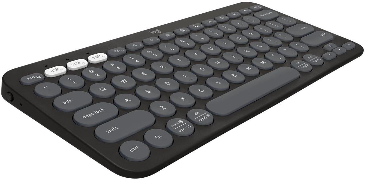 Main image of Logitech Pebble Keys 2 K380s, Multi-Device Bluetooth Wireless Keyboard with Customizable Shortcuts, Slim and Portable, Easy-Switch for Windows, macOS, iPadOS, Android, Chrome OS - Tonal Graphite