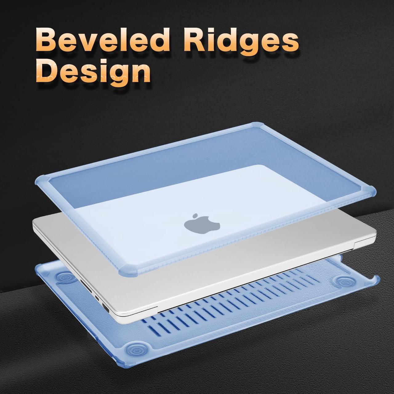 Alt view image 5 of 5 - MOSISO Compatible with MacBook Pro 14 inch Case 2025-2021 M4 M3 M2 M1 A3112 A3185 A3401 A2918 A2992 A2779 A2442, Anti-Cracking Heavy Duty TPU Bumper Hard Case&Keyboard Skin&Screen Film, Baby Blue