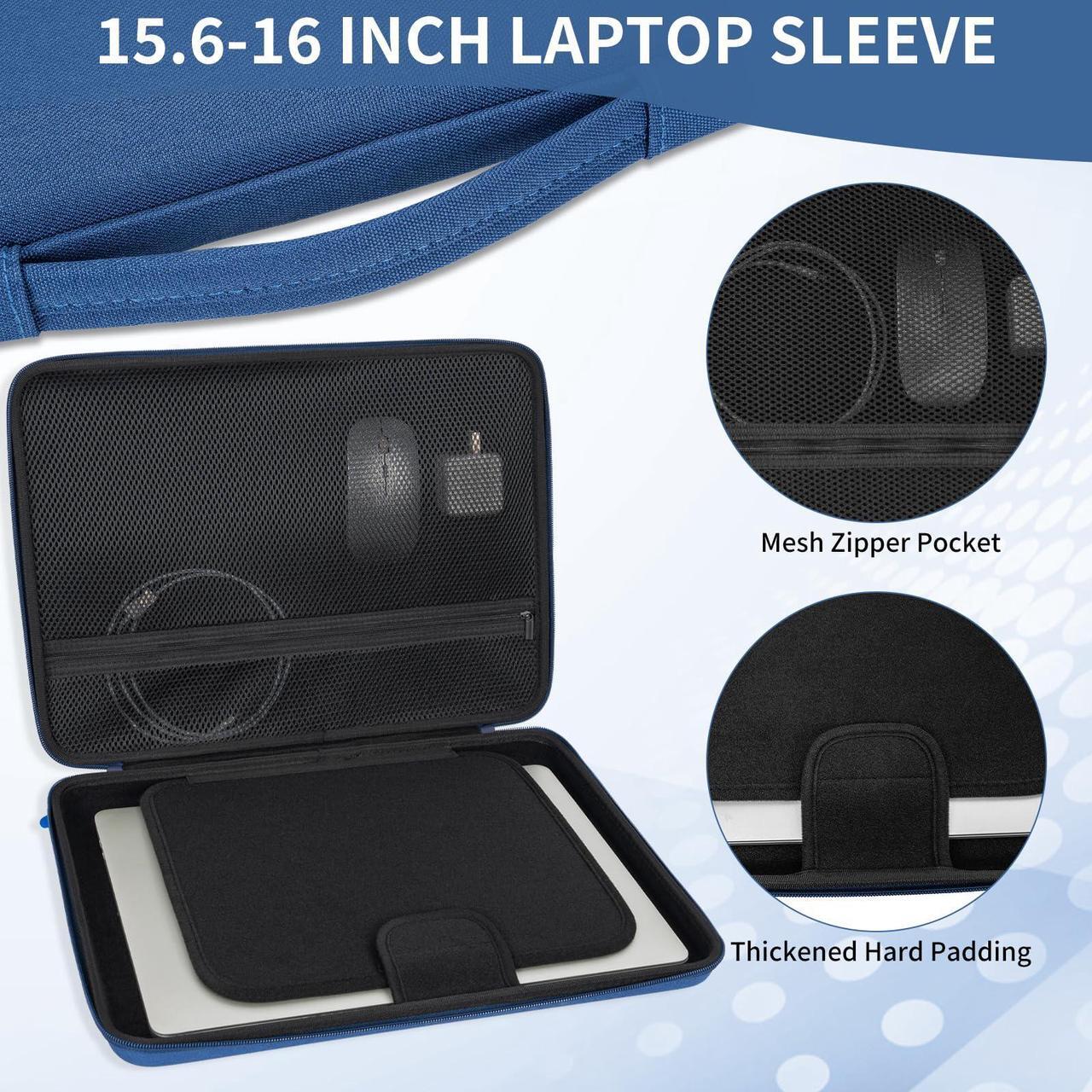 Alt view image 4 of 5 - Hard Laptop Sleeve Case for 16 inch MacBook Pro M3/M2/M1 Pro/Max A2991, A2780, A2485, A2141,15.6 Inch HP Dell Razer Samsung Laptop Chromebook, MacBook Air 15 inch M3/M2 Computer Carrying Case