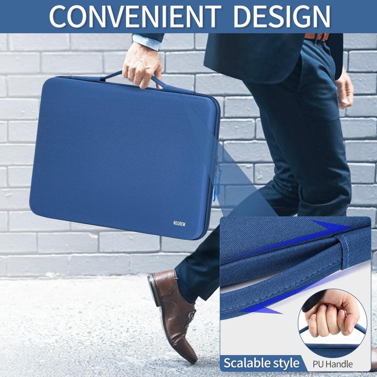 Alt view image 5 of 5 - Hard Laptop Sleeve Case for 16 inch MacBook Pro M3/M2/M1 Pro/Max A2991, A2780, A2485, A2141,15.6 Inch HP Dell Razer Samsung Laptop Chromebook, MacBook Air 15 inch M3/M2 Computer Carrying Case