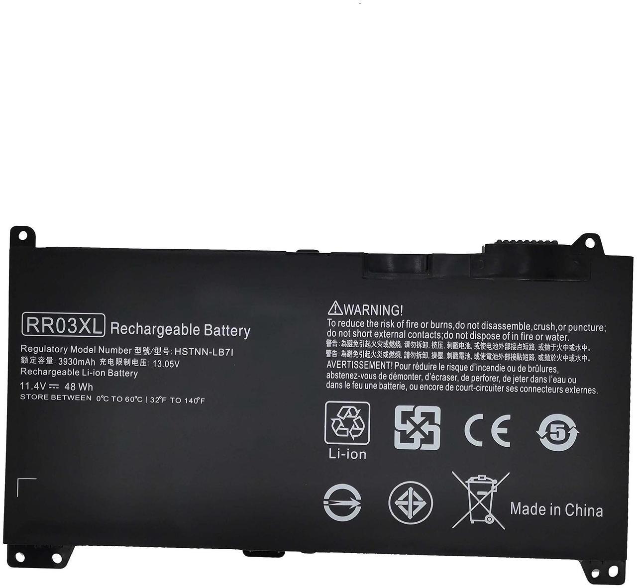 Main image of FLYRLB RR03XL Replacement Laptop Battery Compatible with HP ProBook 470 G5 450 G5 430 G4 440 450 455 470 G4 G5 MT20 Series RR03048XL 851477-541 851477-421 851610-855 851610-850 -11.4V 48Wh