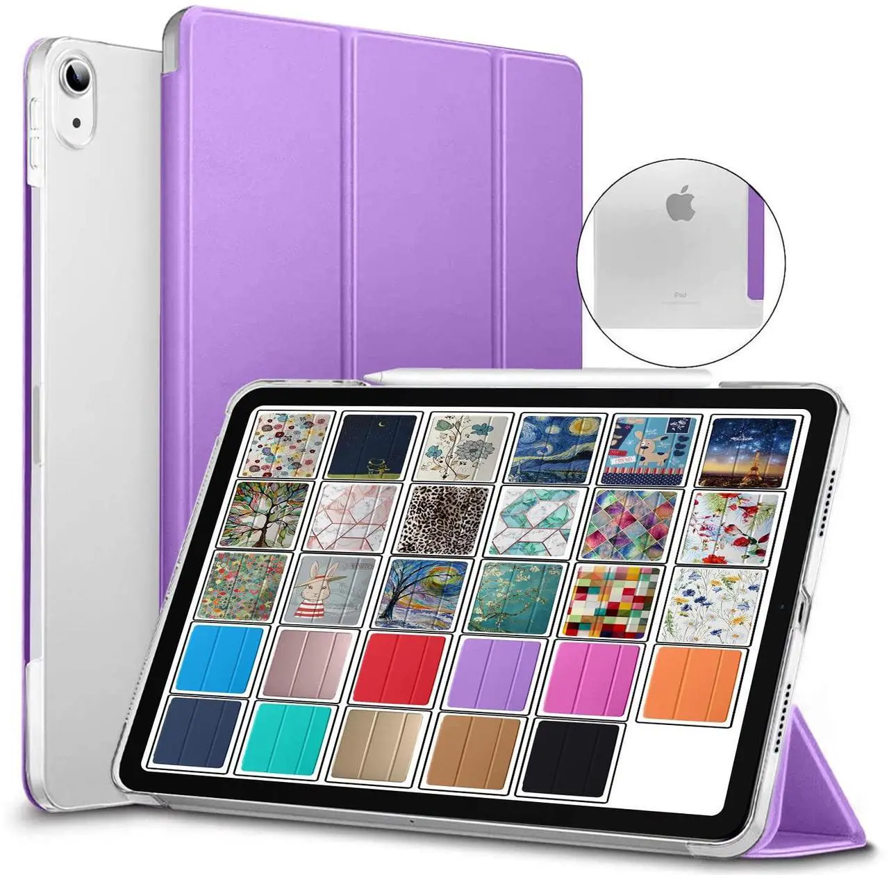 Main image of DuraSafe Cases for iPad Pro 12.9 3rd Gen 2018 PC Case A1876 MTEL2LL/A MTEM2LL/A A2014 MTFN2LL/A MTFL2LL/A MTFP2LL/A MTFQ2LL/A A1983 MTHN2LL/A MTHU2LL/A MTJA2LL/A MTJ02LL/A MTJH2LL/A - Lavender