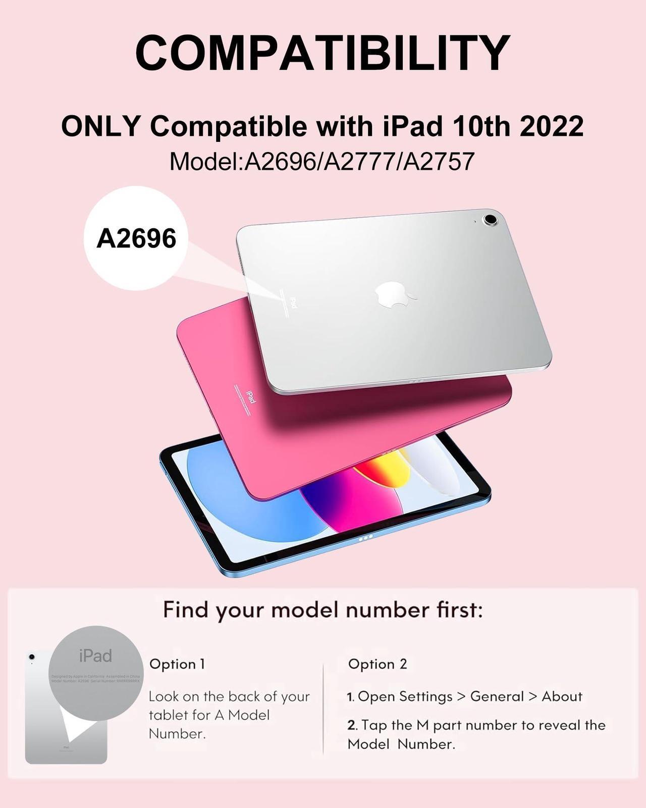 Alt view image 2 of 5 - FOGARI iPad 10th Generation Case with Keyboard, Magnetic Wireless Detachable Keyboard, Thin & Light, Smart Folio Cover with Pencil Holder for iPad 10th Generation 2022 10.9 inch, Auto Sleep/Wake, Red