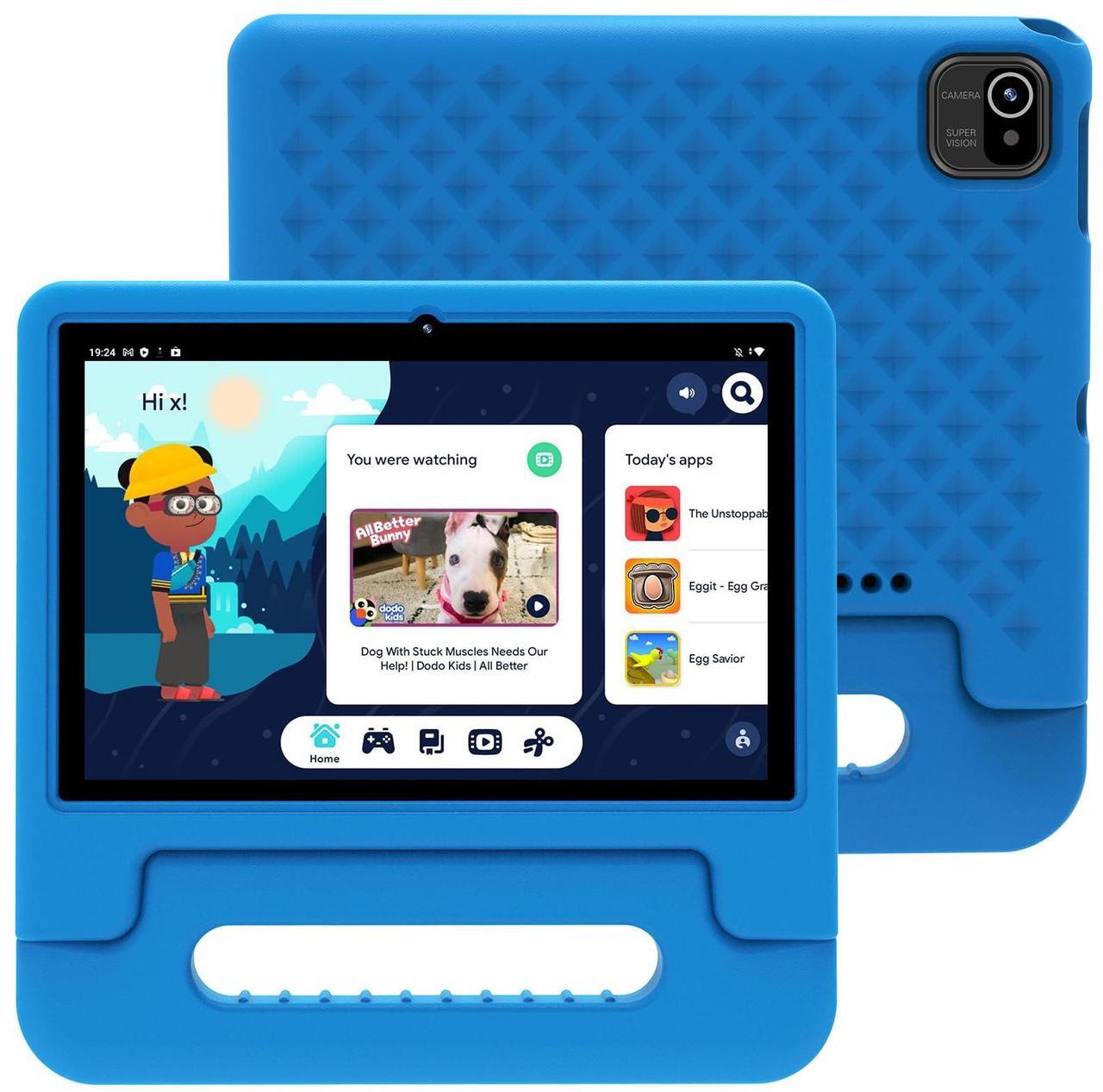 Main image of GUJJEEX 10.1" Kids Tablet with Android 13, 1280x800 IPS HD Display, 32GB Storage, 5000mAh, Dual Camera, Parental Controls, WiFi & Bluetooth, Gift for Kids