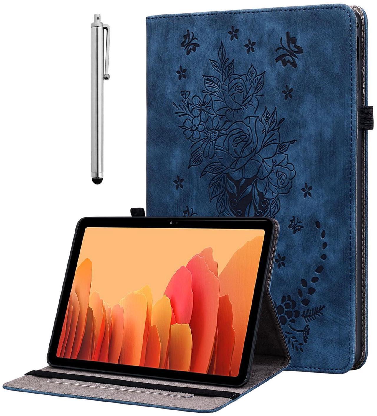 Main image of KEFBWAO Case for All-New Fire 7 Tablet (12th Generation, 2022 Release), Multi-Angle Flip PU Leather Cover with Stylus Holder for Fire 7 Tablet Case, Blue