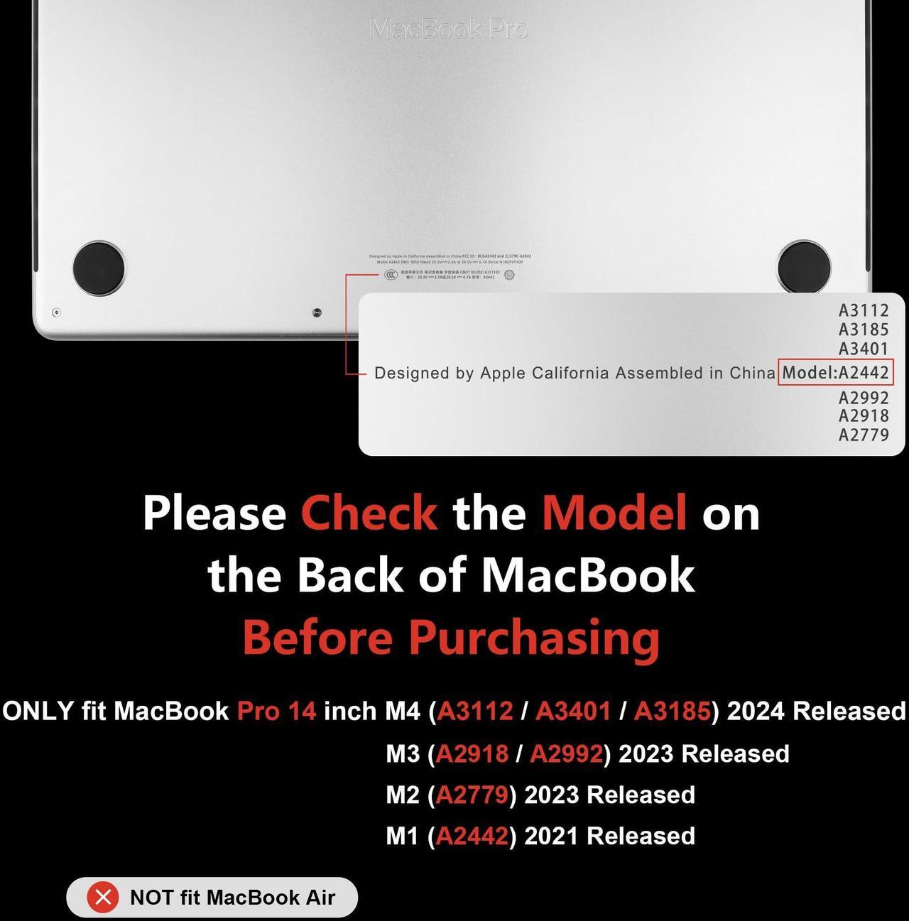 Alt view image 2 of 5 - MEEgoodo for M4 MacBook Pro 14 inch Case 2024 2023 2021, Laptop Hard Shell Cases Fit Model A3112/A3401/A3185/A2918/A2992/A2779/A2442 for M3 M2 M1 Pro/Max,Fantasy Night Landscape