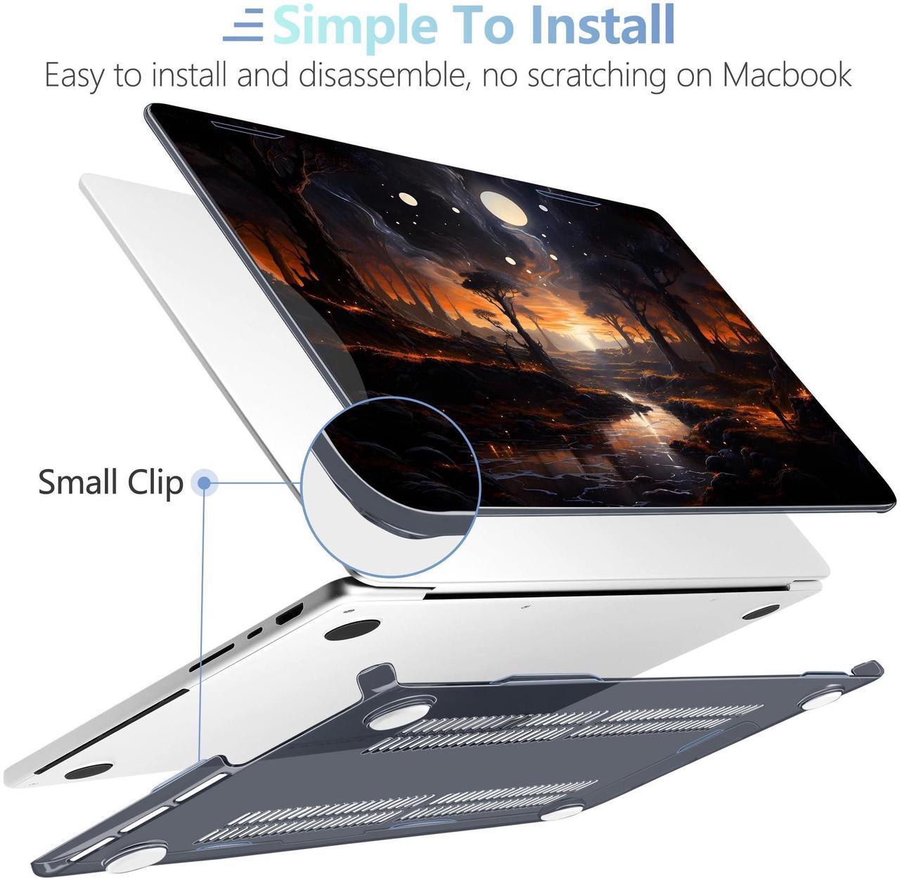 Alt view image 5 of 5 - MEEgoodo for M4 MacBook Pro 14 inch Case 2024 2023 2021, Laptop Hard Shell Cases Fit Model A3112/A3401/A3185/A2918/A2992/A2779/A2442 for M3 M2 M1 Pro/Max,Fantasy Night Landscape