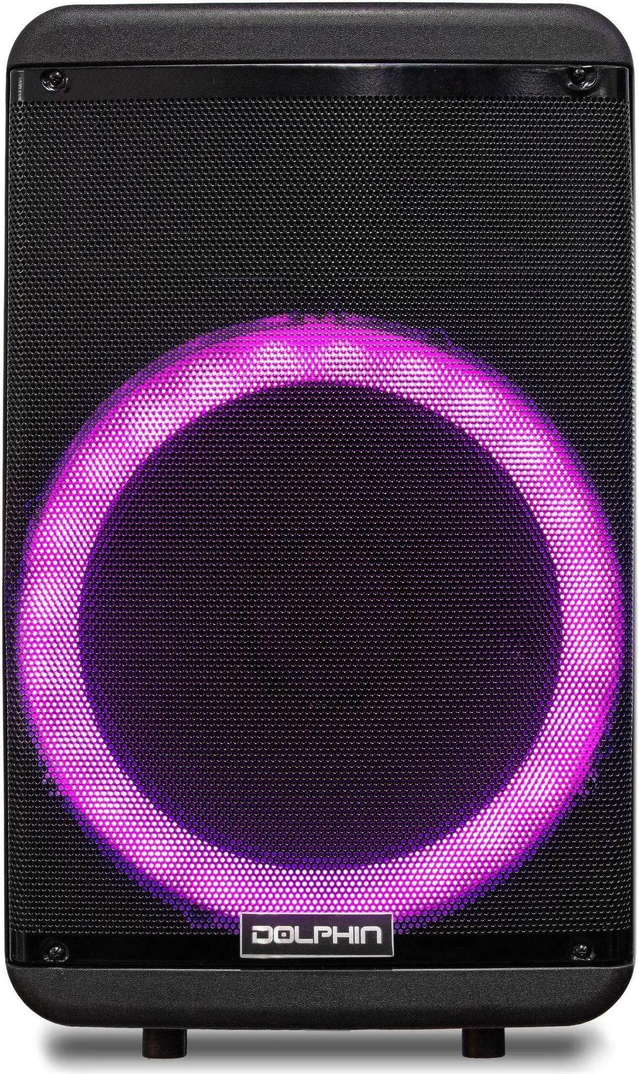 Alt view image 6 of 8 - Dolphin SP-1600RBT Party Speaker | 15" 3600W Loud Sound System w/LED Lights, Includes Microphone & Remote Control