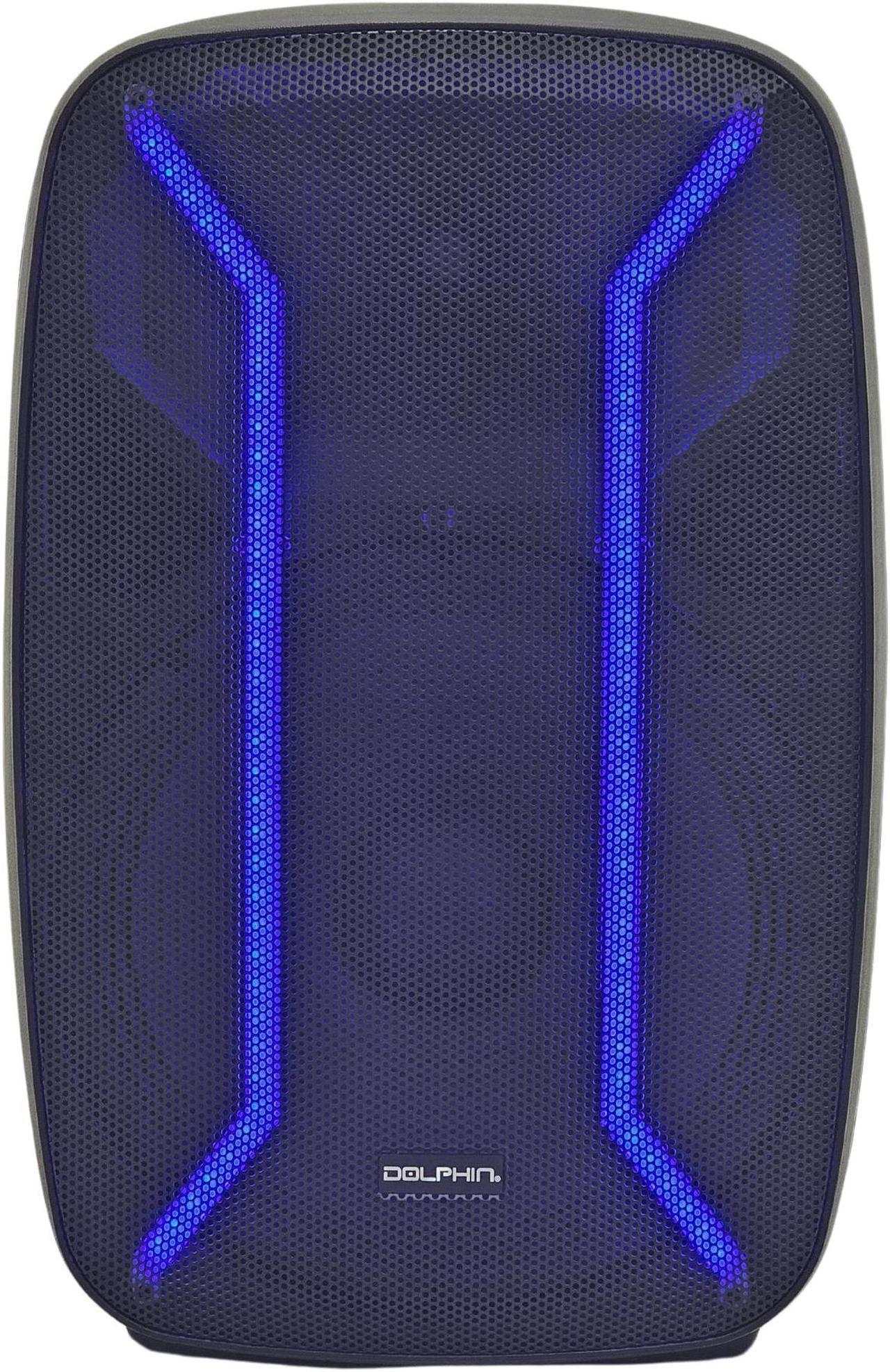 Alt view image 4 of 5 - Dolphin SPX-2115R 15" Bluetooth Party Speaker Professional Audio System w/Trolley Handle, XLR, Mic & Guitar Inputs | Loud & DEEP BASS