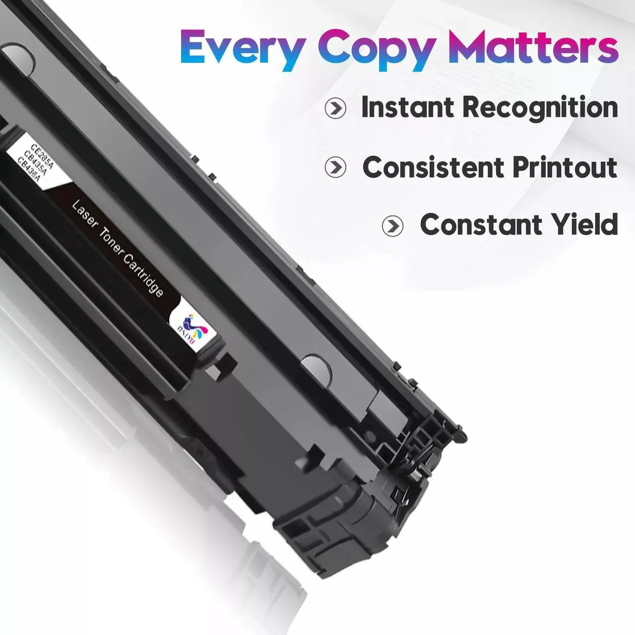 Alt view image 4 of 4 - 3 Black Toner Compatible with CE285A 85A LaserJet Pro P1102 P1102w M1212nf