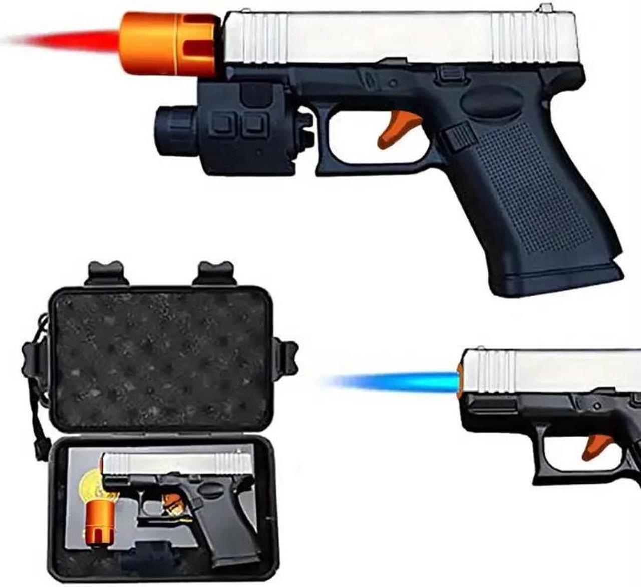 Main image of Unique Multi-function Windproof Torch Gun Lighters With 2 Flame Modes - Refillable, Adjustable Jet Flame Unique Butane Flame Gun Lighter For Outdoor Gift Box Included Butane Gas Not Included