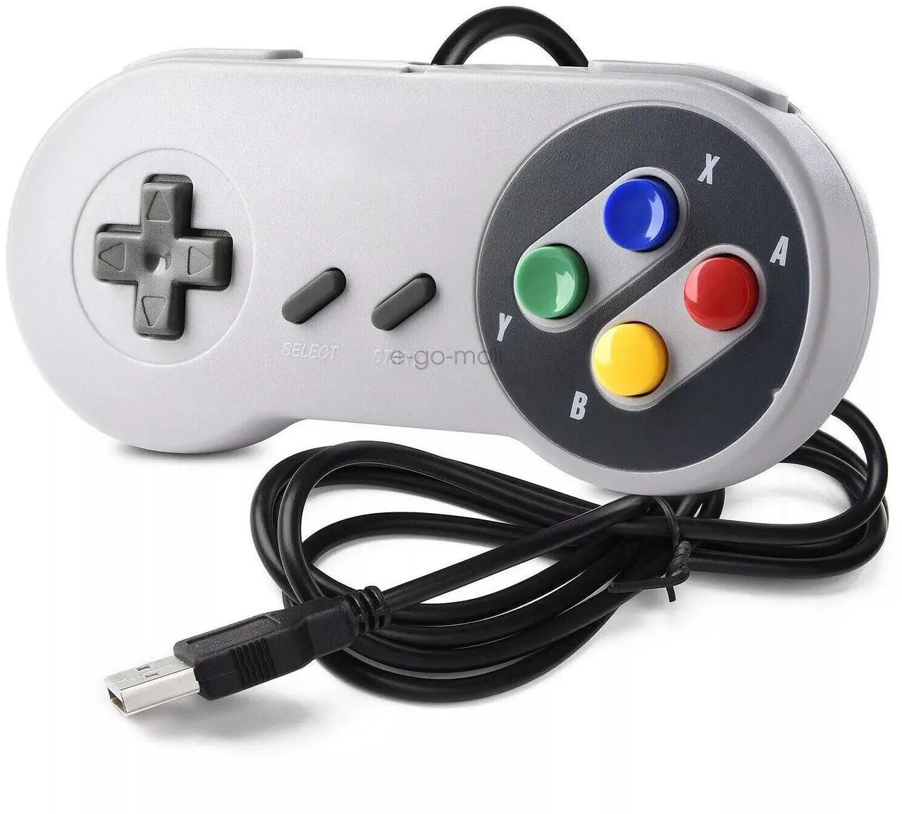 Alt view image 2 of 7 - 2 Pack Retro Super Nintendo SNES USB Controller for Windows PC Mac Raspberry Pi